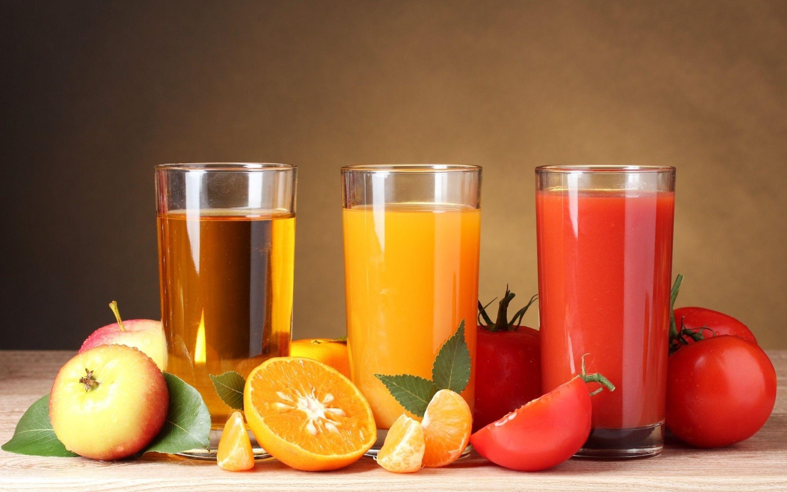 Wallpaper Tomato, Apple, Orange, Juice, Glasses, Fruit HD, Picture