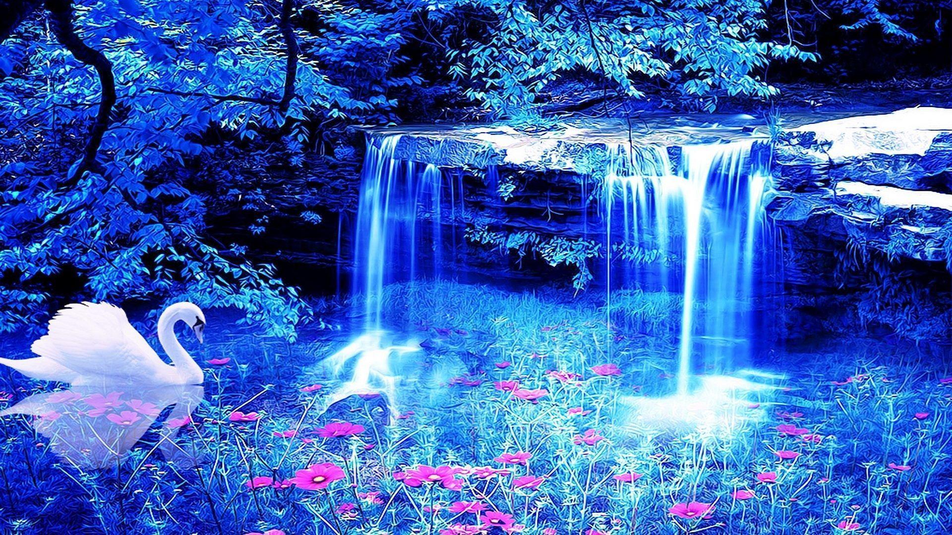 Beautiful Waterfall Photo HD Wallpaper Free