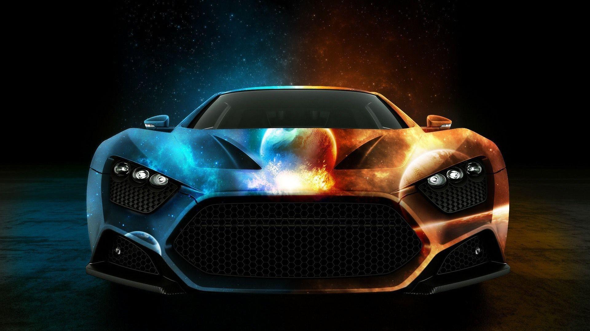 zenvo, Car, Blue Cars, Orange, Luxury Cars, Zenvo St1 Wallpaper