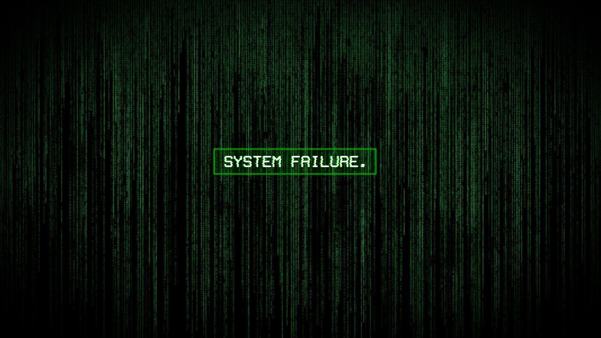 System Failure. Computer HD 4k Wallpaper