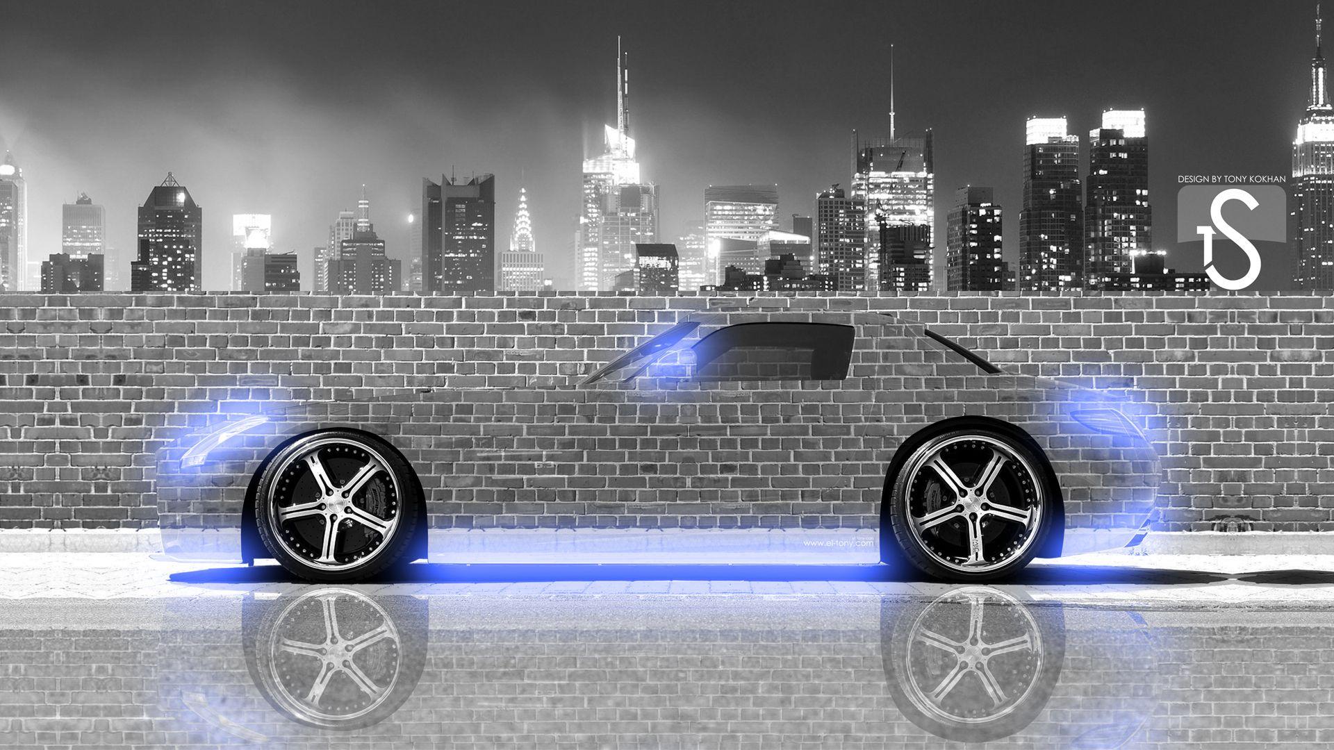 Crystals Broken Power Green Mercedes Sls Amg Crystal Violet New HD