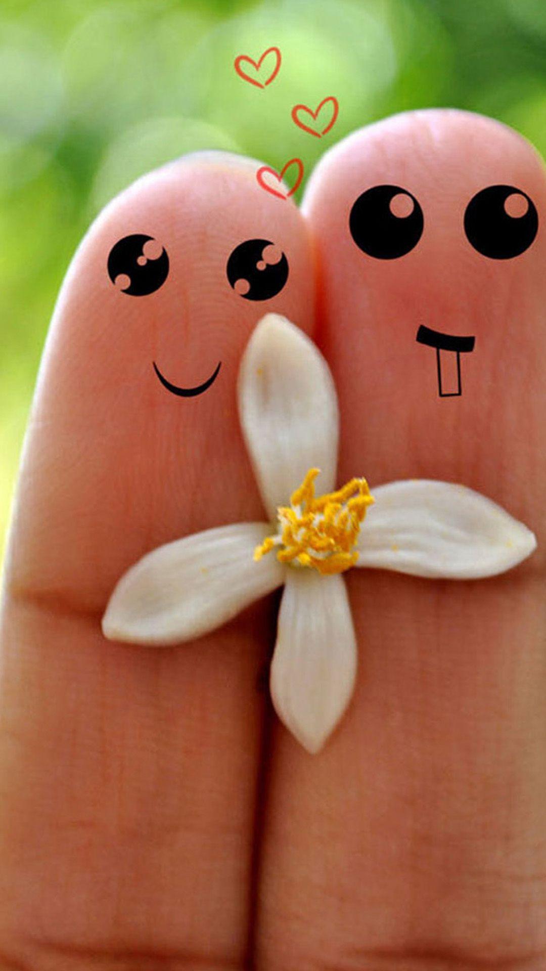 Cute Love Cartoon Couple Fingers #iPhone #wallpaper. iPhone 7
