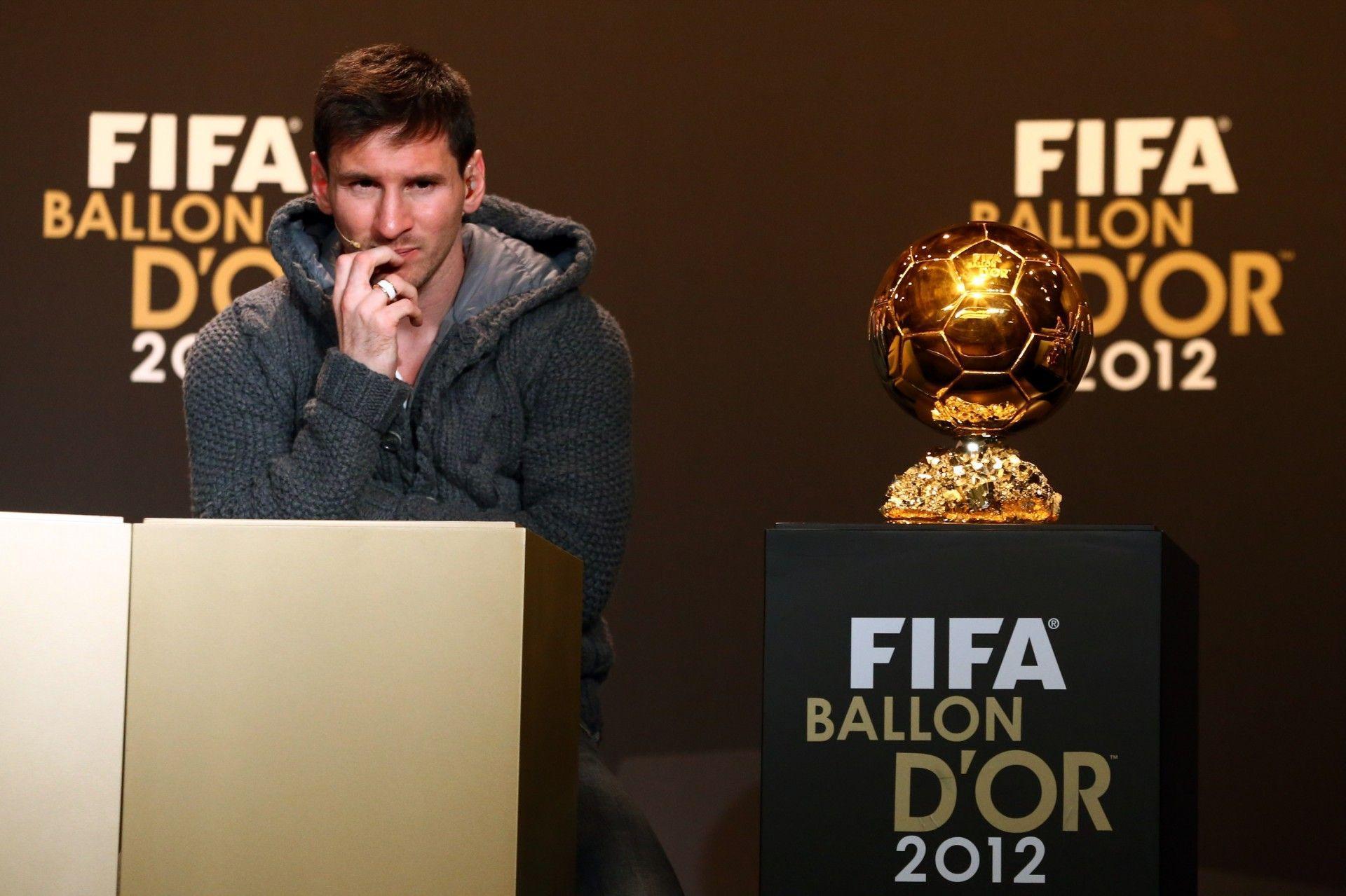 Lionel Messi Ballon D'Or 2012 HD Wallpaper of Football