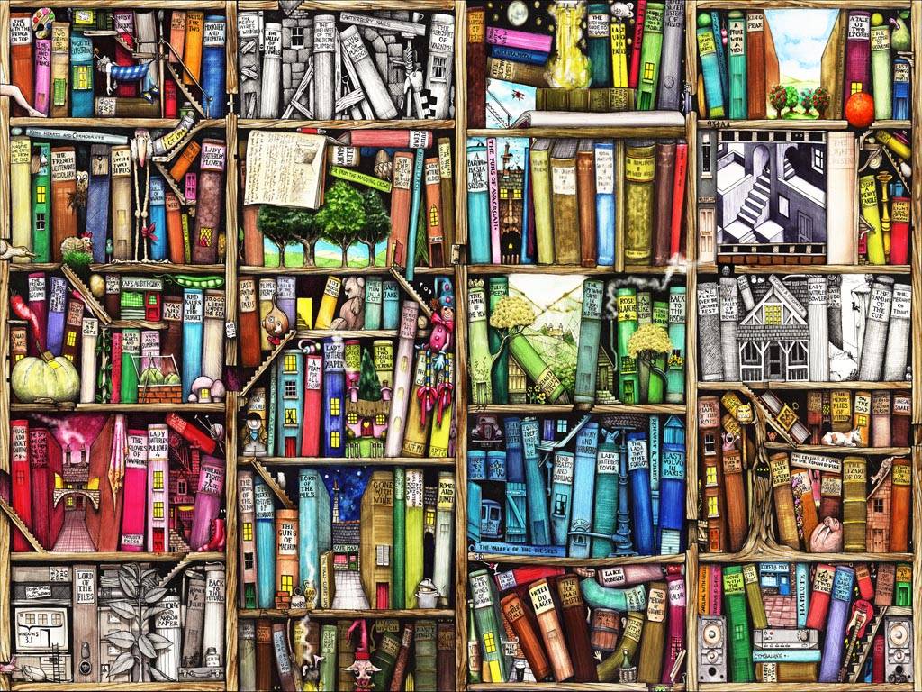 books wallpaper book art