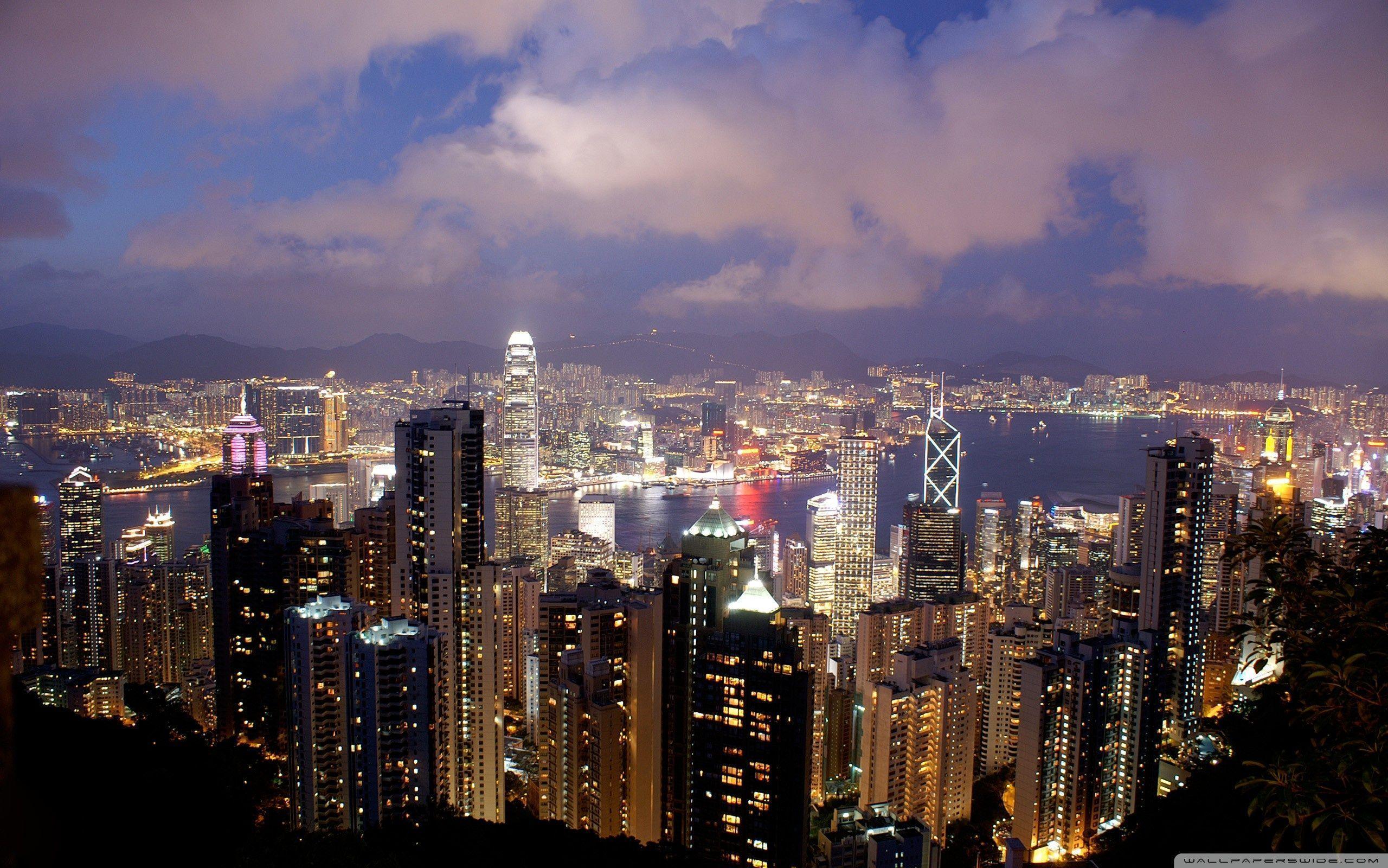 Hong Kong Night View HD desktop wallpaper, High Definition