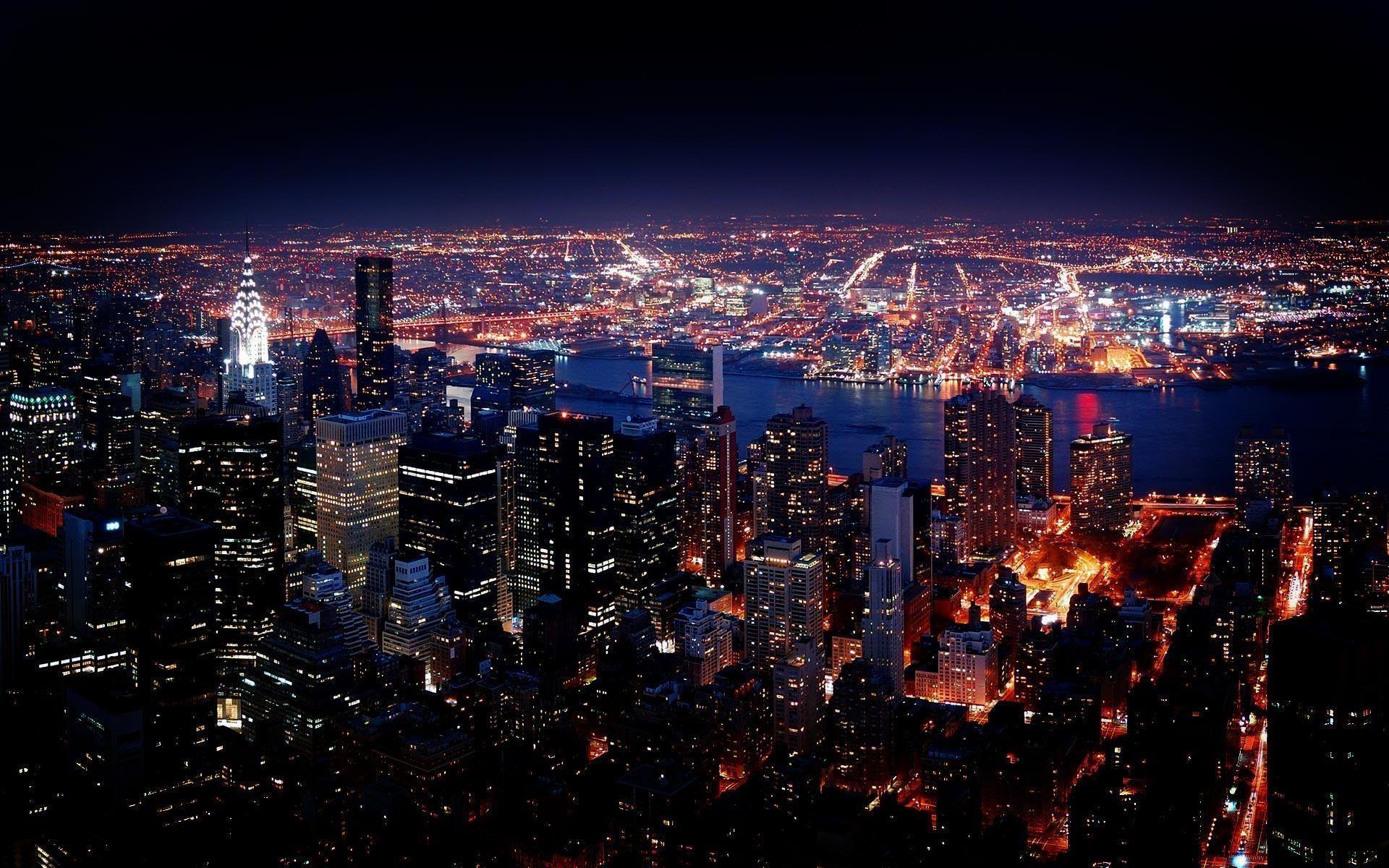 New York City Night View HD Wallpaper in high resolution