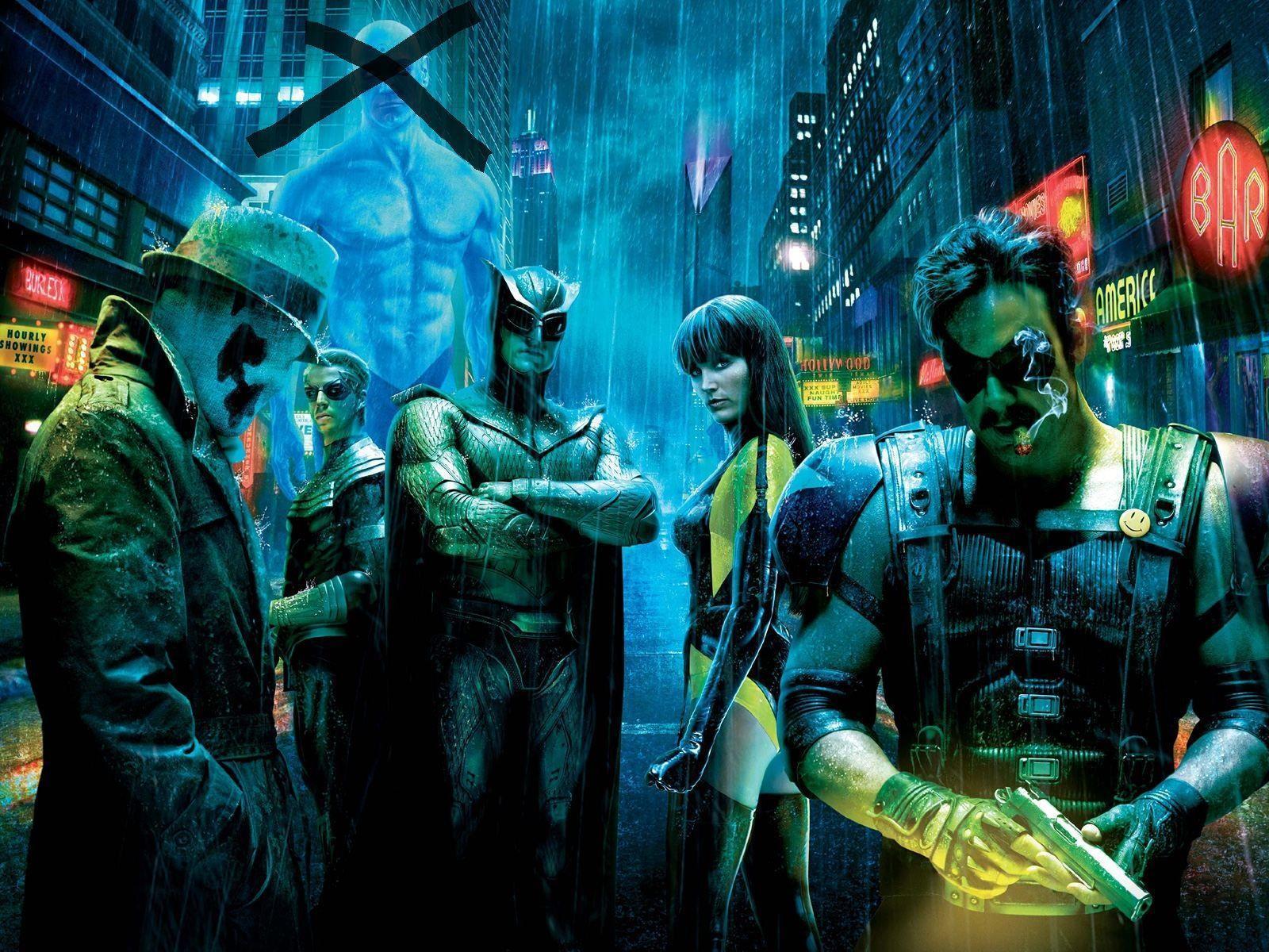 Movie Watchmen (minus Dr. Manhattan) Vs MCU Team