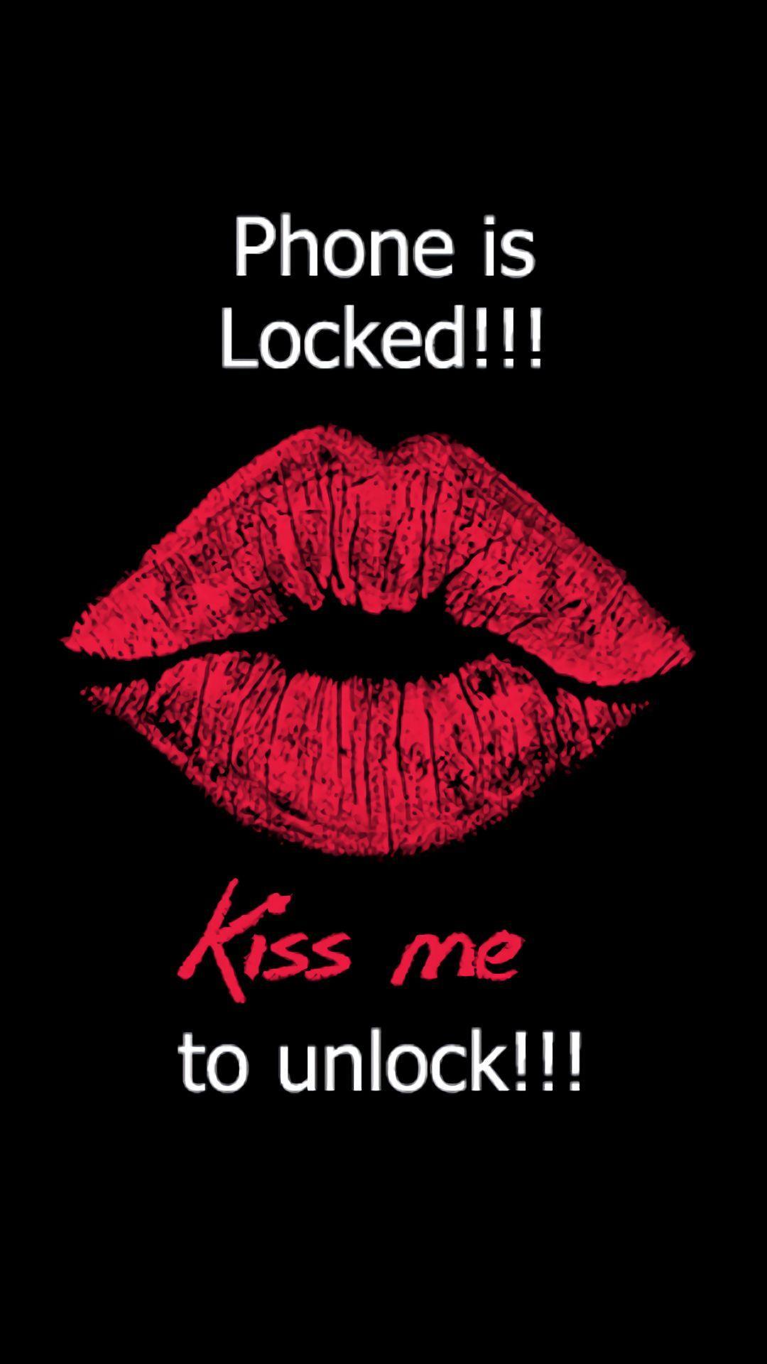 Kiss to see more locked phone wallpaper!