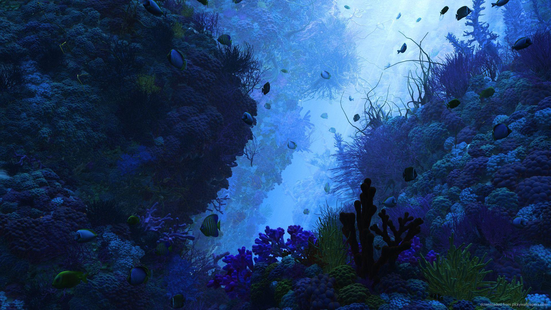 HD 3D Underwater Render Wallpaper
