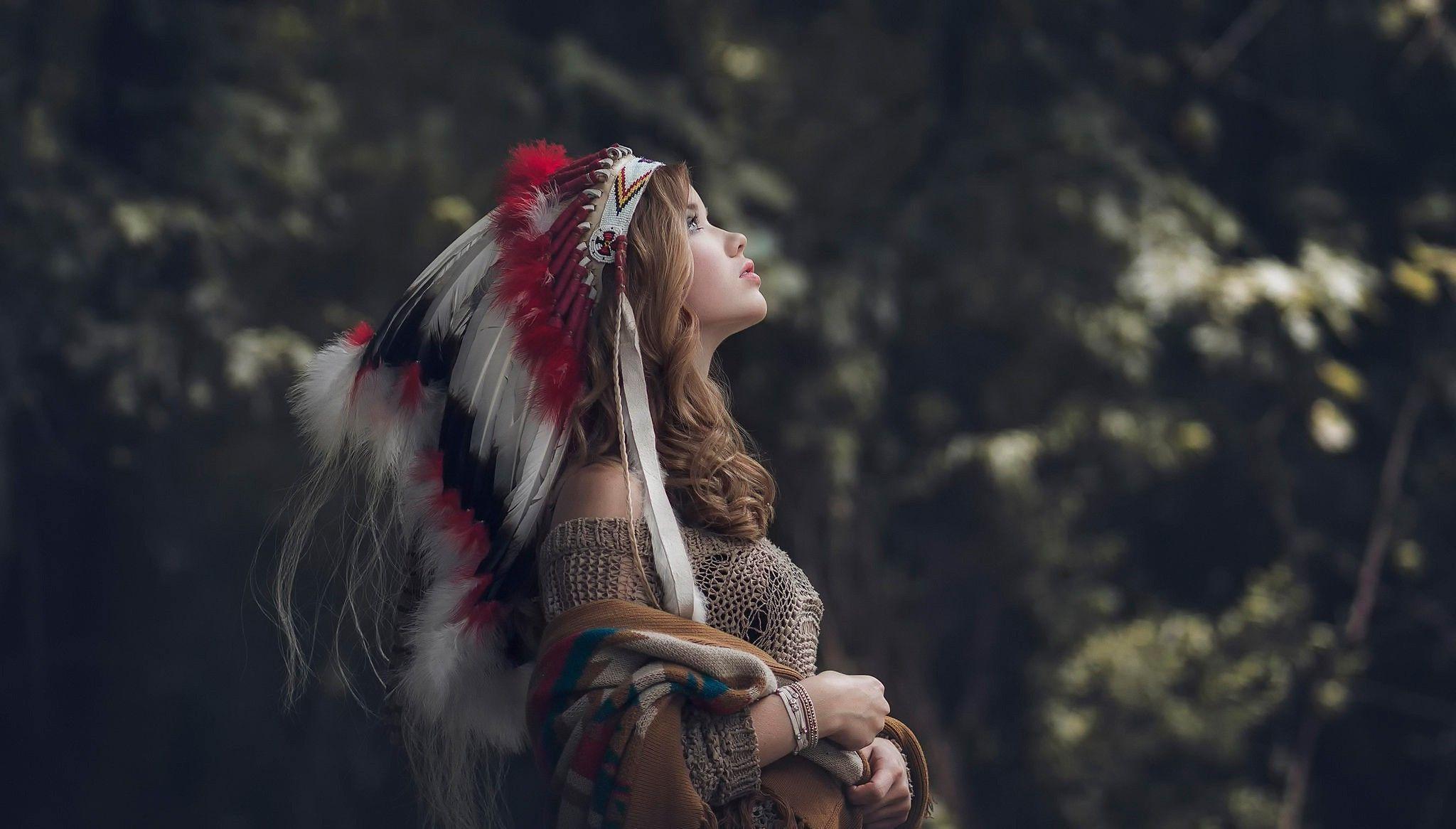 women, Native Americans, Native American Clothing, Headdress