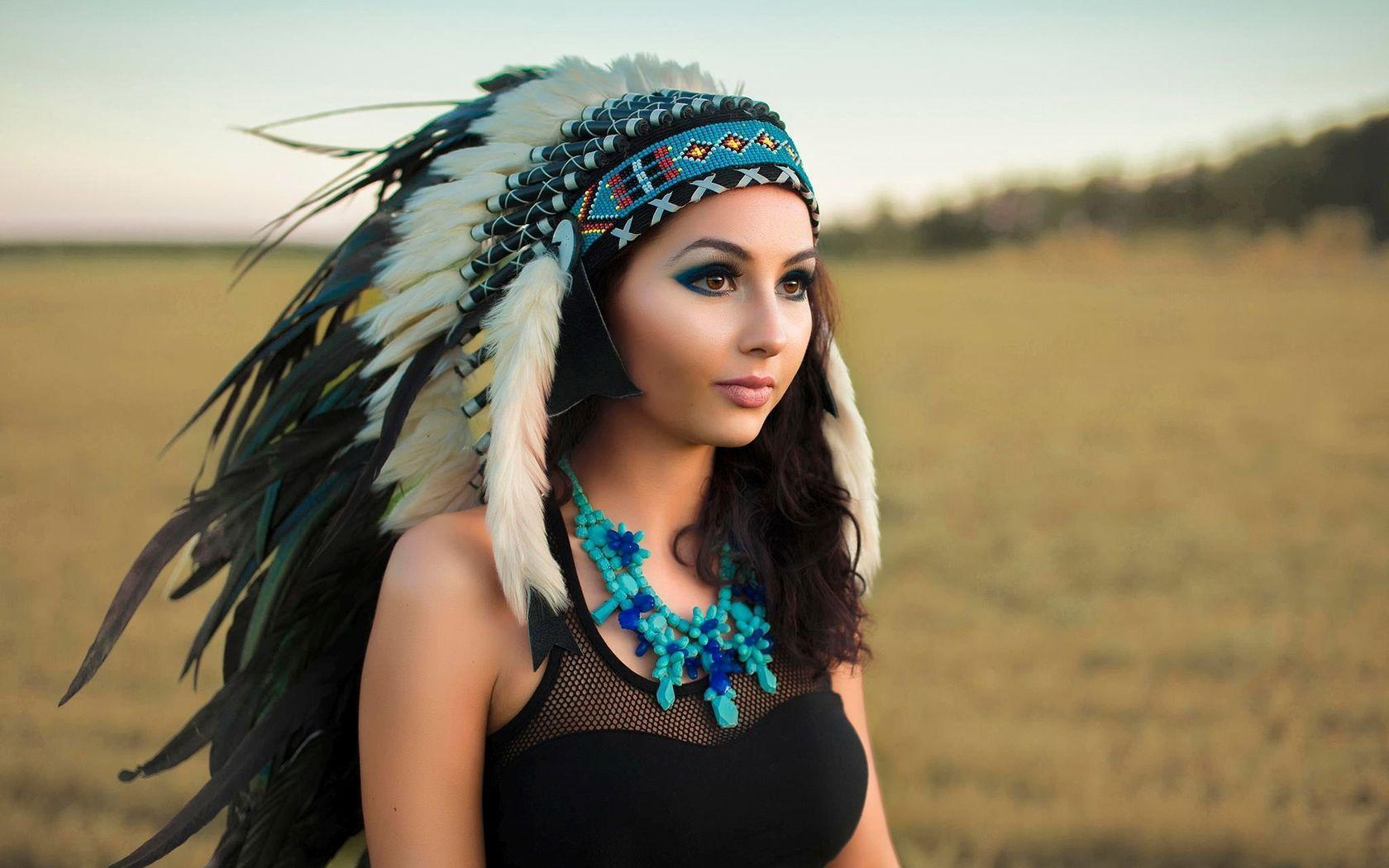 Native American Woman. Native american woman Widescreen Wallpaper