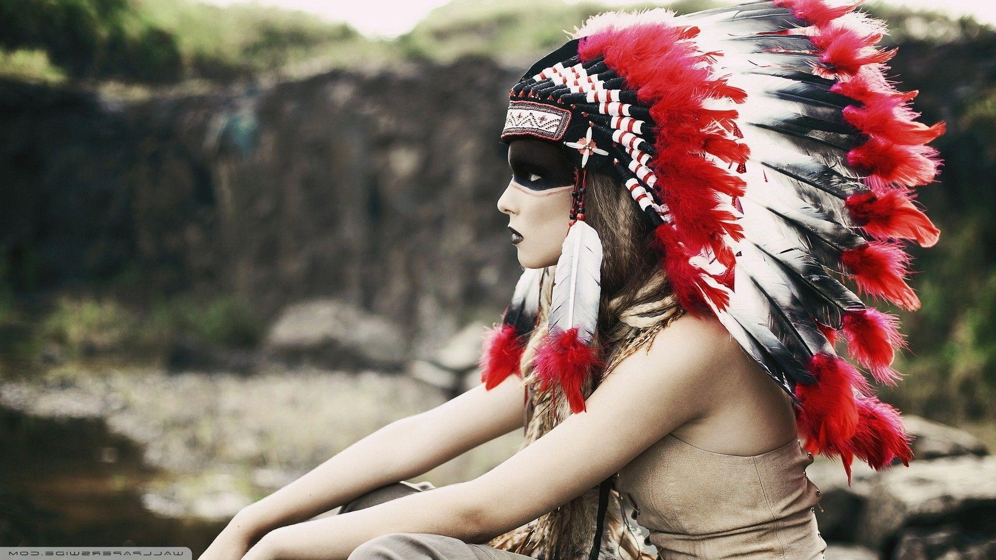Native Americans, Indian, Women, Headdress Wallpaper HD / Desktop