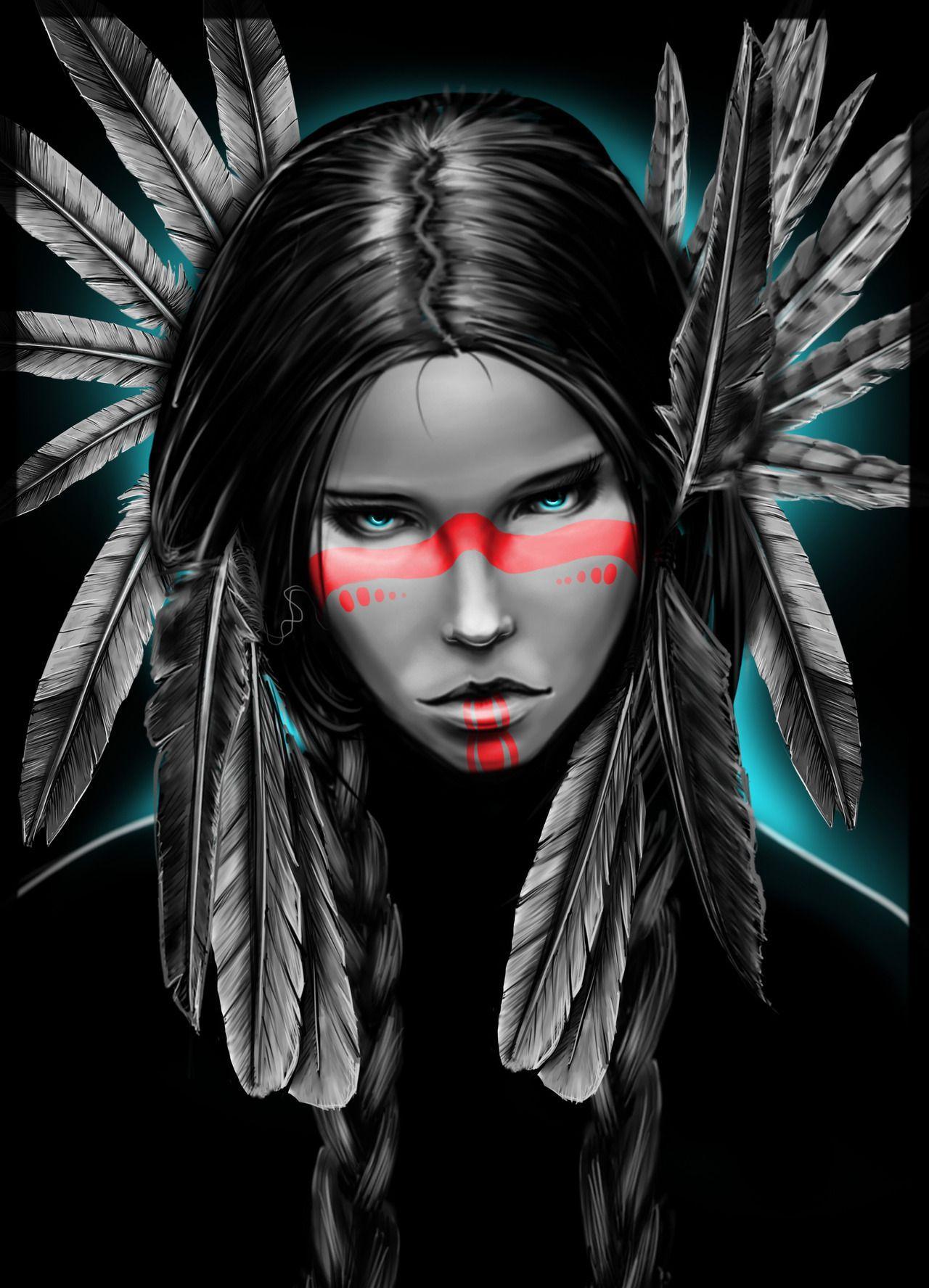 Native American Girl Telegraph