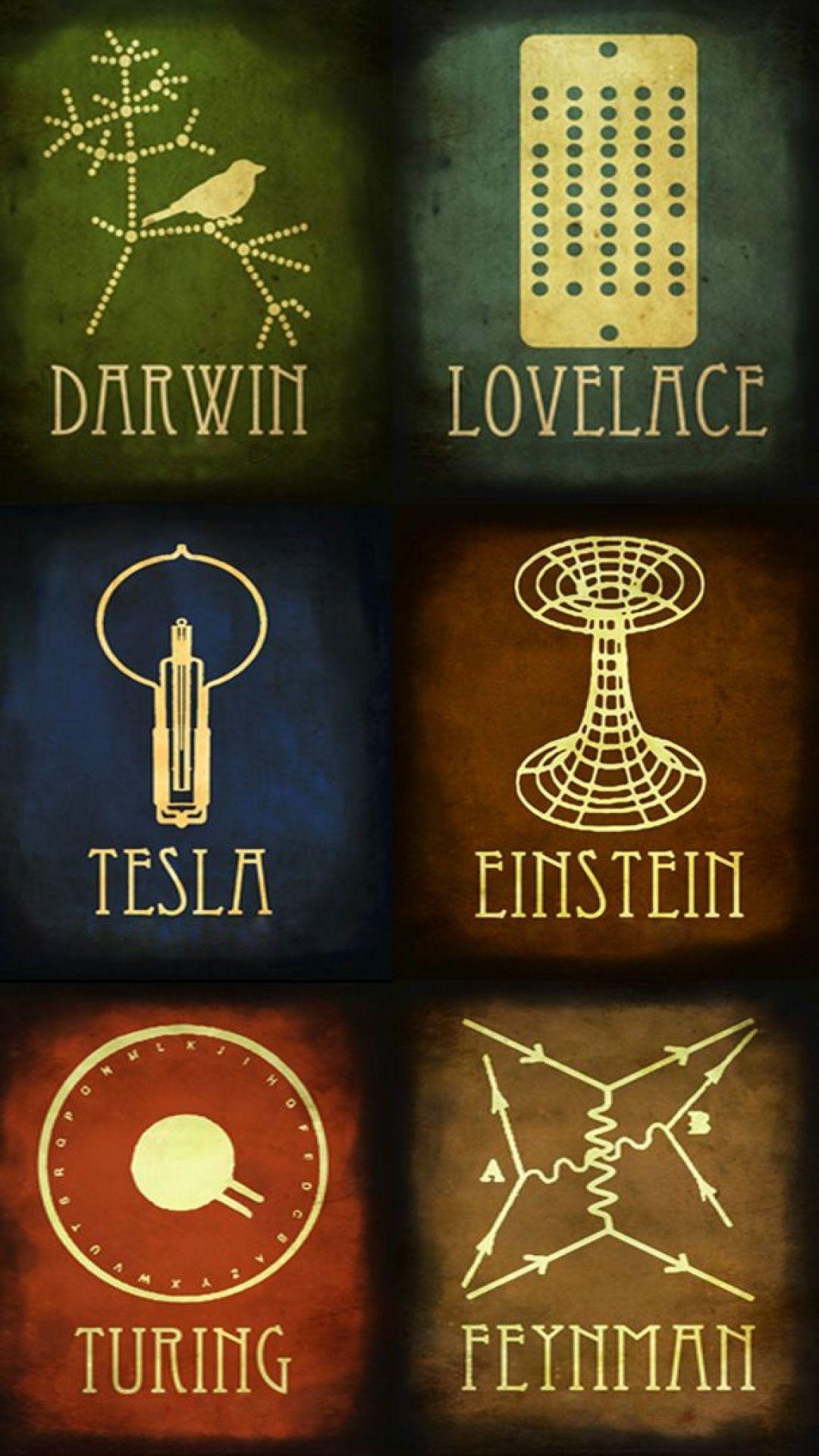 Famous Scientists iPhone Wallpaper
