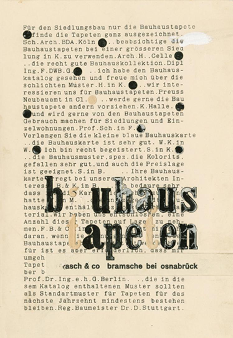Bauhaus Advertisement 'bauhaus tapeten' no. 5