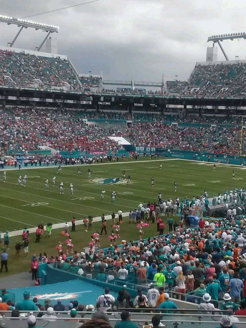 Seat view reviews from Hard Rock Stadium, home of Florida Marlins