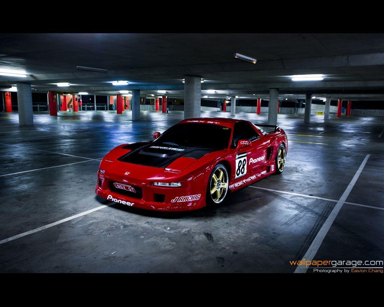 Cars Japanese Honda Red Garage Sport Speed Racer Desktop