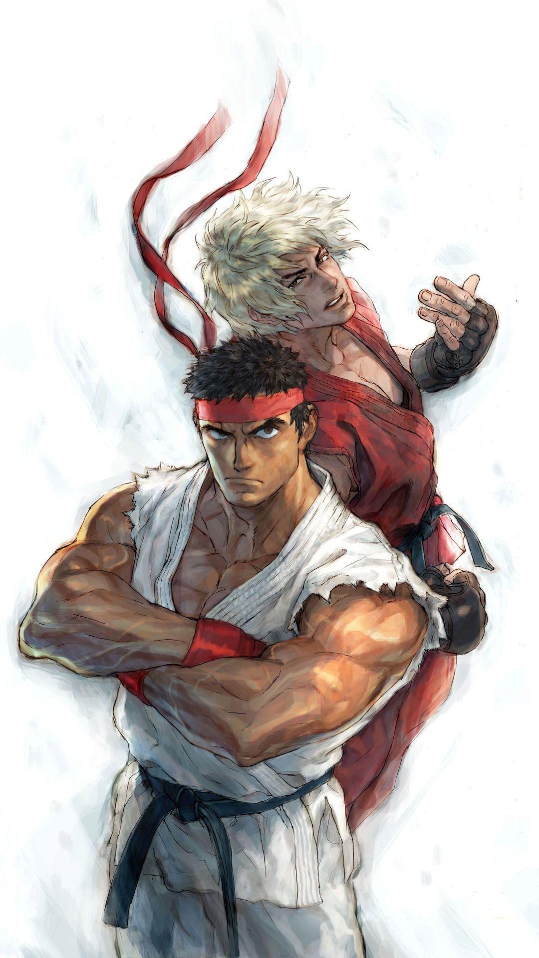 Ryu and Ken Fighter Mobile Wallpaper 9297