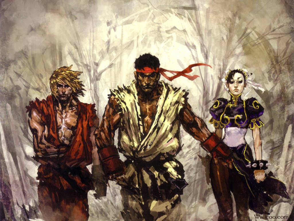 Street Fighter Ken, Ryu and Chun Li Original Illustrations