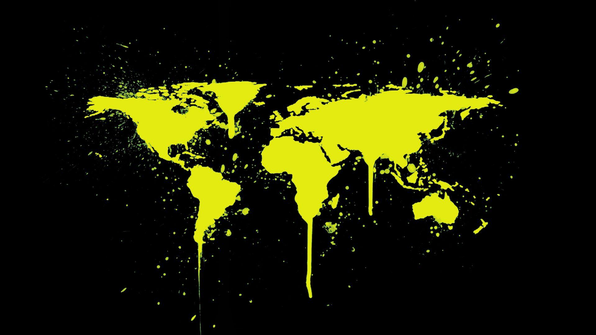 Earth, stencil, world map, spray paint, simple background