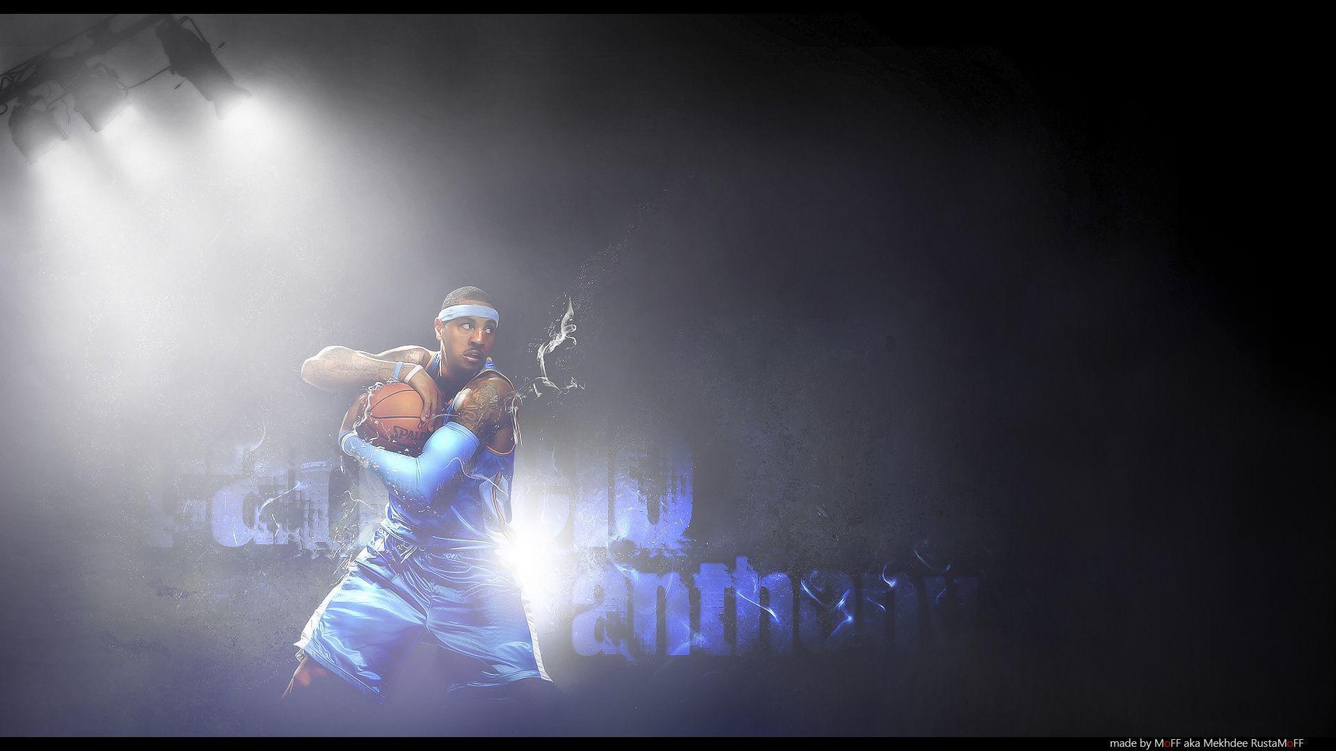 Download Wallpaper 1920x1080 Carmelo anthony, Basketball player
