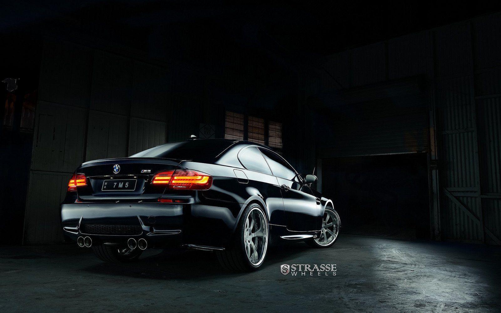 BMW M3 e92 black Strasse Wheels tuning cars wallpaperx1000
