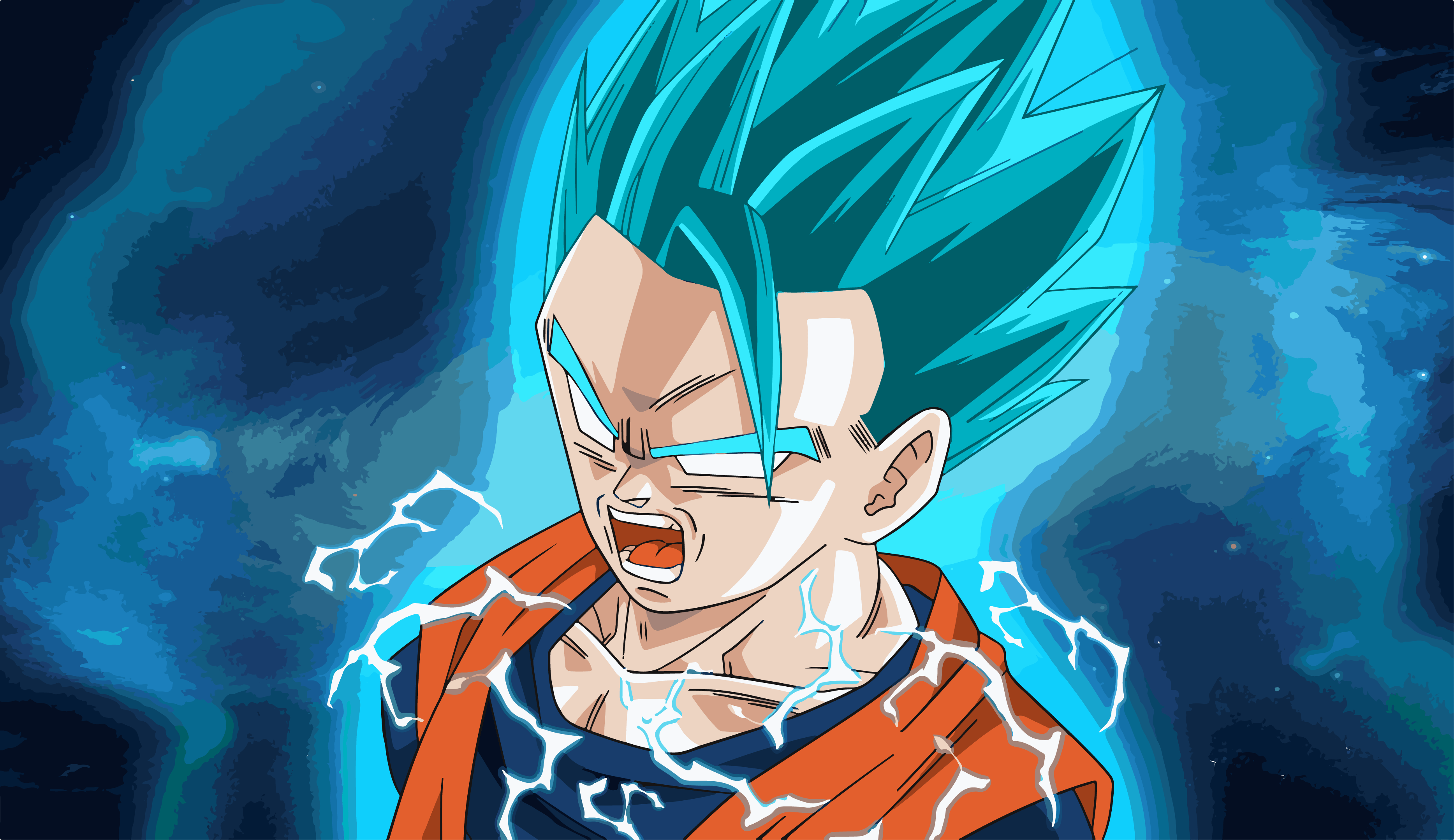 𝑮𝒐𝒌𝒖 𝒚 𝑽𝒆𝒈𝒆𝒕𝒂 𝑺𝒔𝒋 𝒃𝒍𝒖𝒆 - Wallpaper HD Gohan Súper  saiyajin fase 2 Rage #SuperVegettoBlue