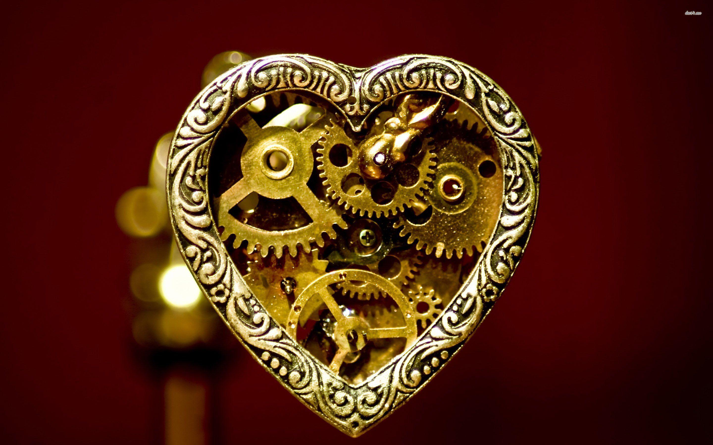 Steampunk Mechanical Heart Wallpaper