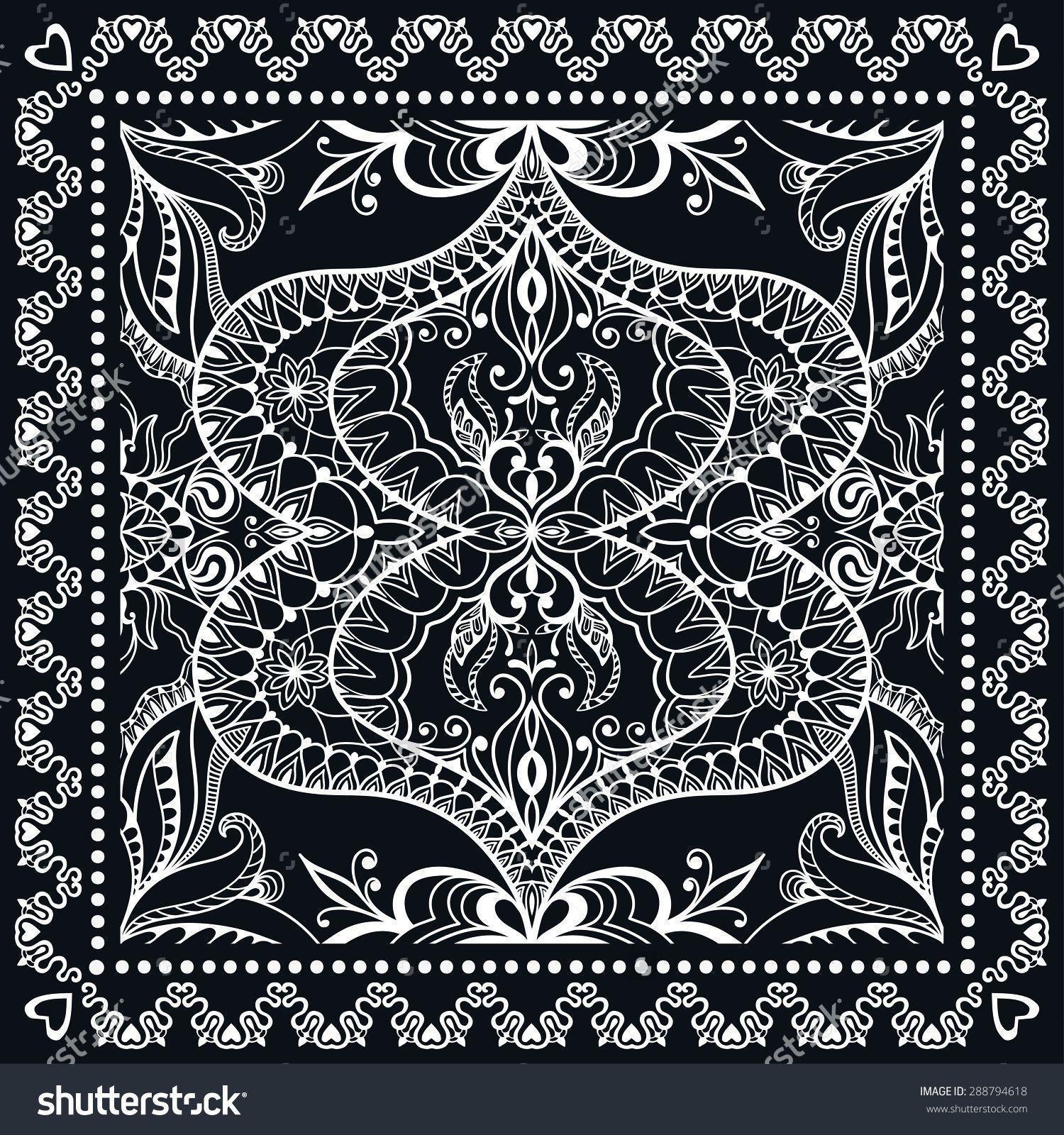 Black Bandana Print. print n patterns