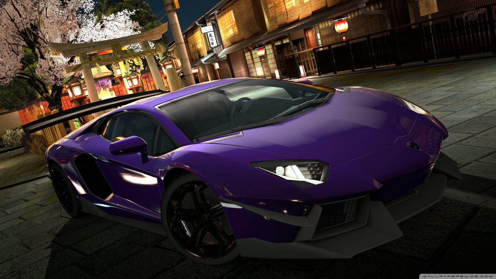 Lamborghini Aventador LP700 4 Purple HD Desktop Wallpaper
