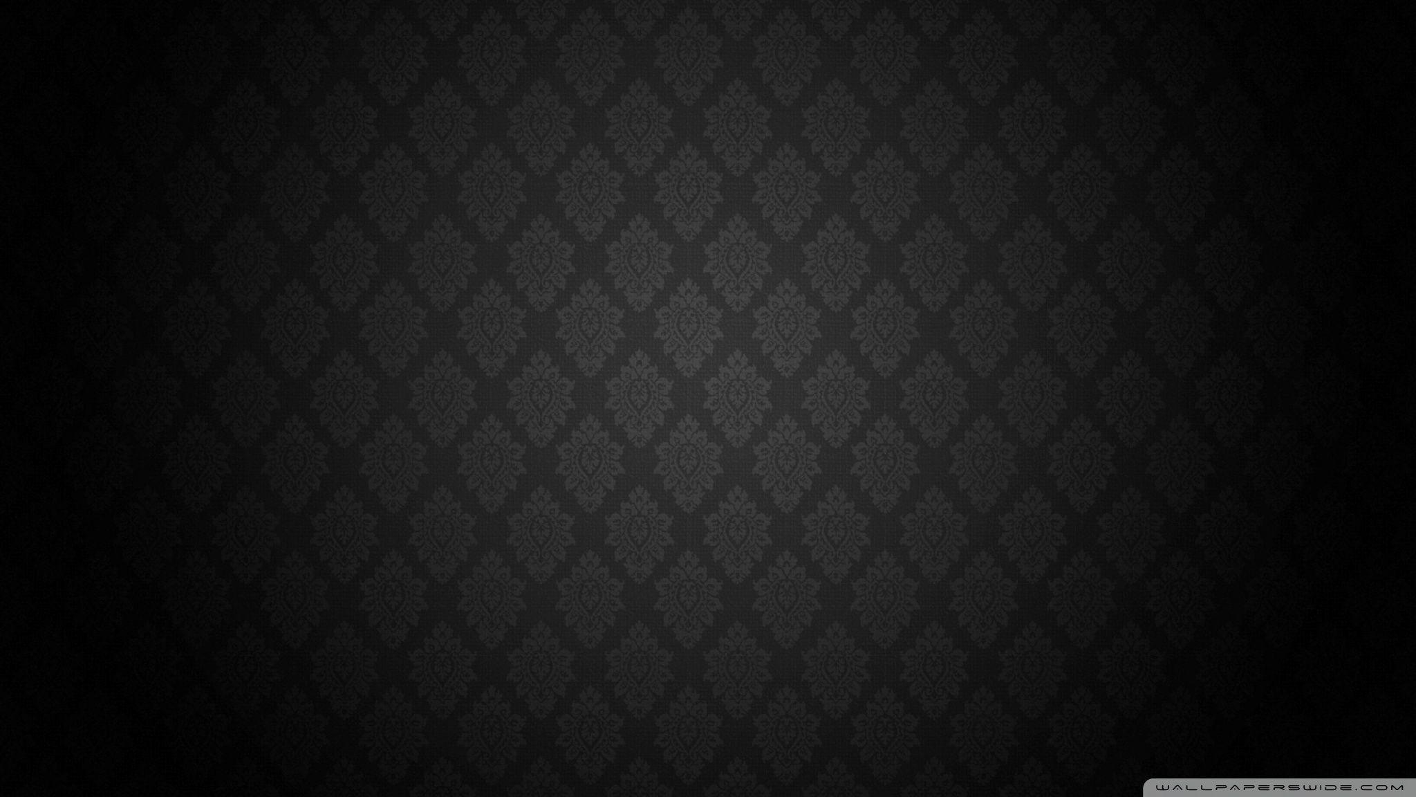 Black Baroque Pattern HD desktop wallpaper, High Definition