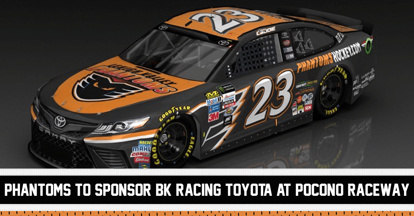 Phantoms to Sponsor No. 23 BK Racing Toyota Camry at Pocono Raceway