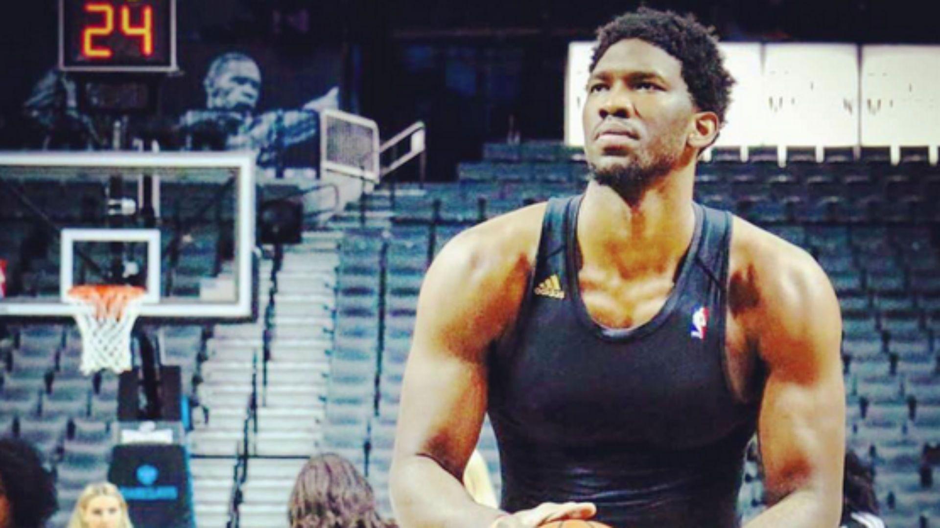 Joel Embiid definitely doesn't weigh 300 pounds anymore. NBA