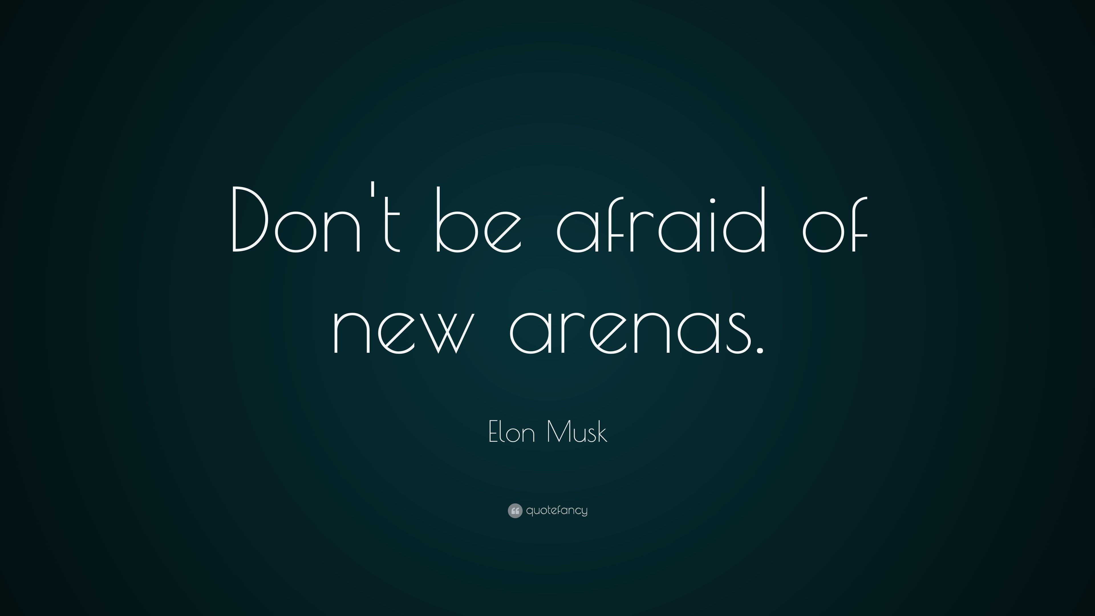 Elon Musk Quote: “Don't be afraid of new arenas.” 37 wallpaper