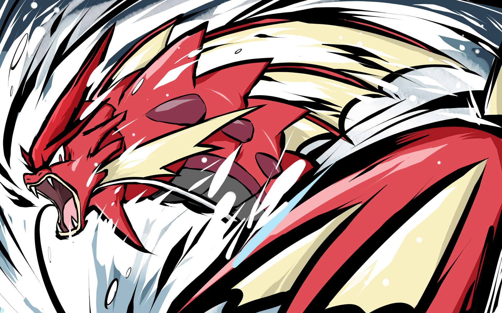 ishmam, #Pokémon, #Gyarados, #Shiny Mega Gyarados. Wallpaper No