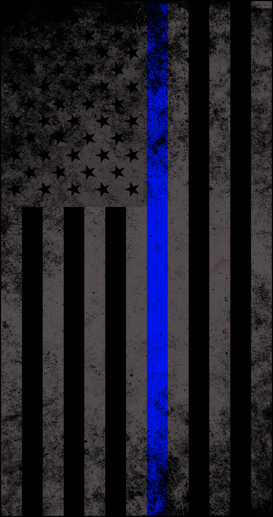 American Subdued Thin Blue Line Flag Decal. Emergency responder