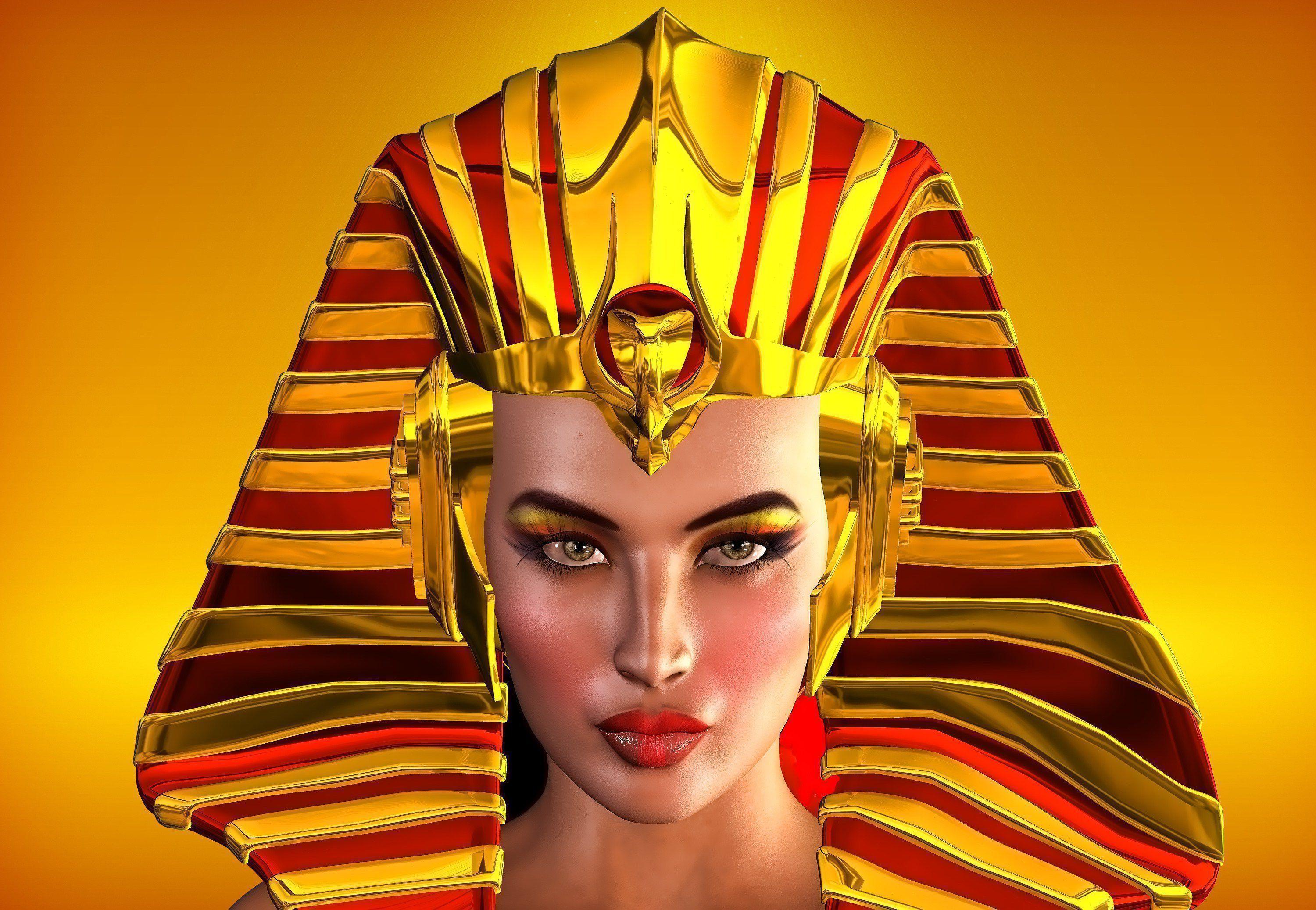 Wallpaper Girl Look Egypt Decoration Art Gold Queen Beautiful  Shine Cleopatra Cleopatra Queen by Lv bowen Lv bowen images for  desktop section прочее  download