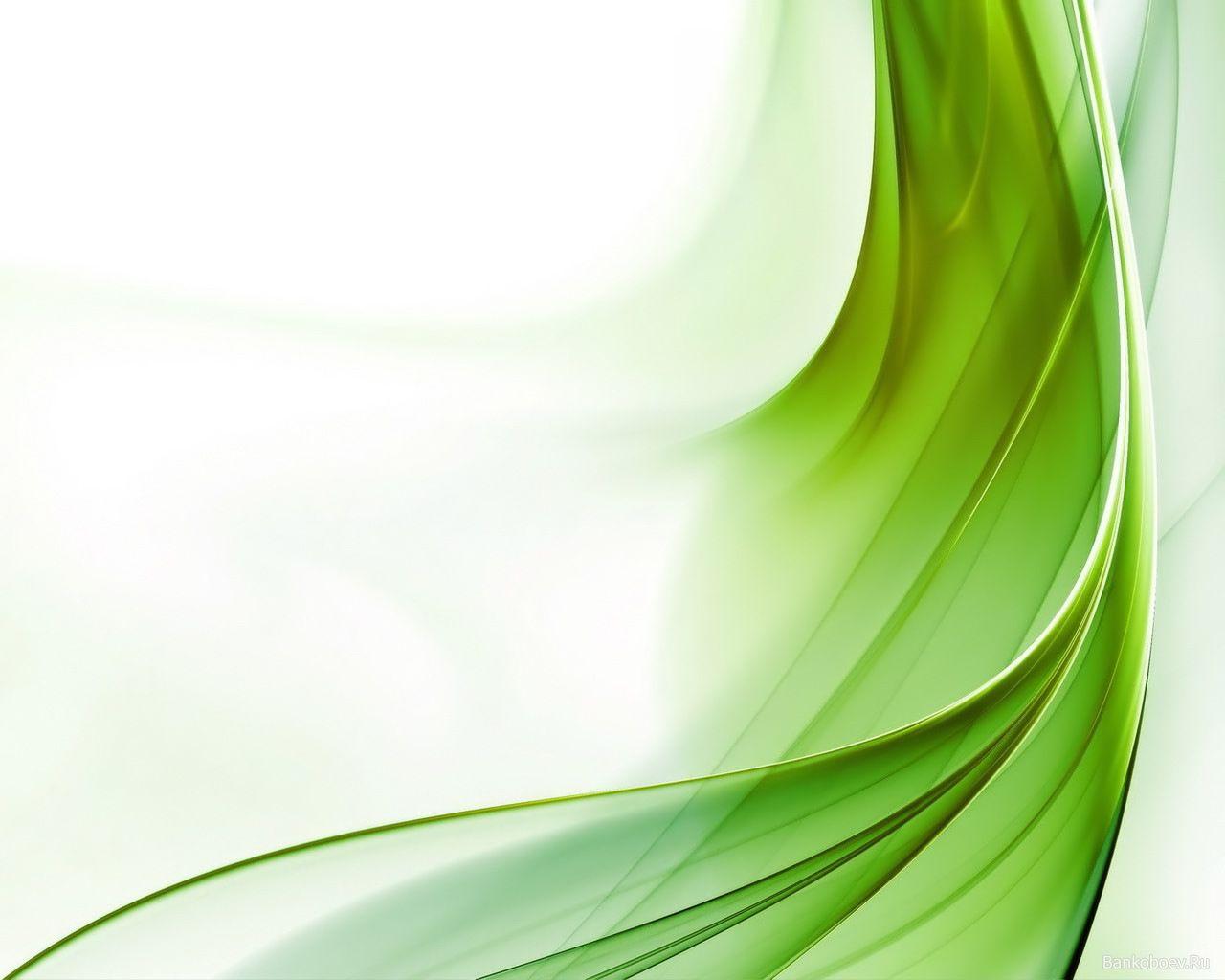 Green wave abstract background for powerpoint. Black