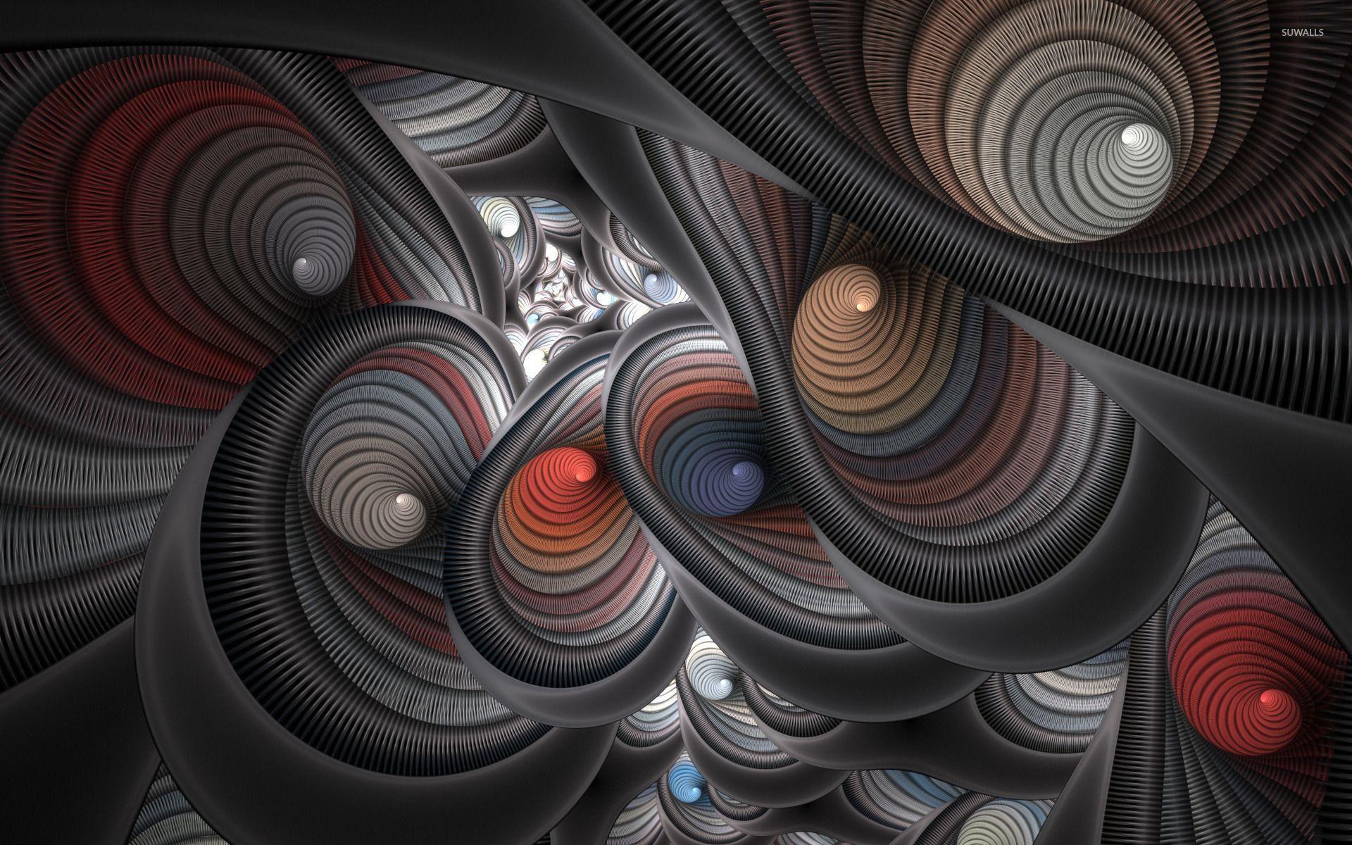 Fractal wormholes wallpaper wallpaper