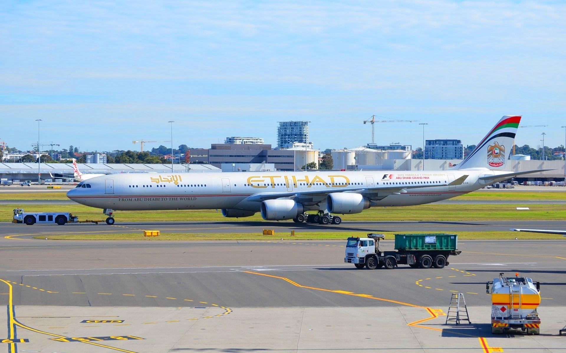 A6 EHK Airbus A340 642 Etihad Airways At Sydney Airport. Computer