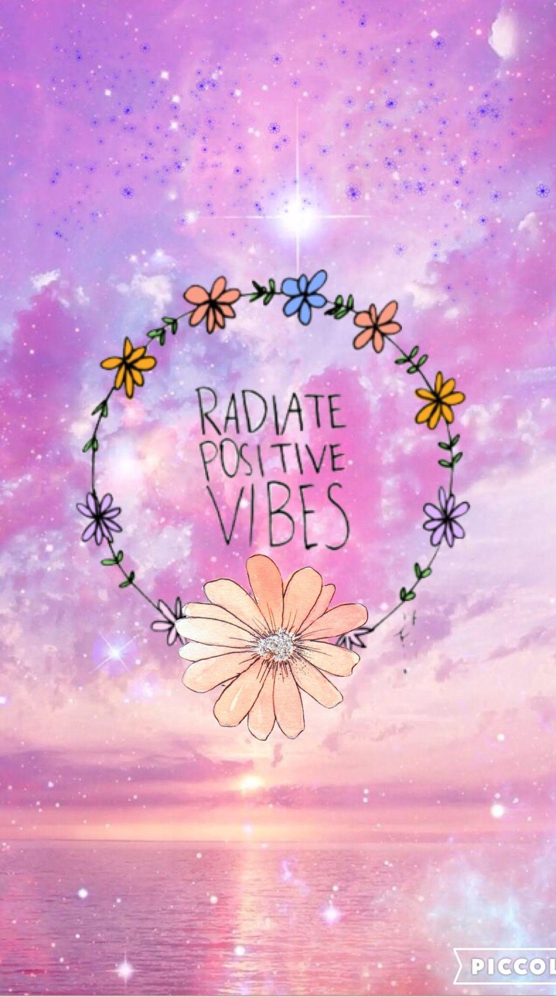 Good vibes pink. iPhone Wallpaper.Create