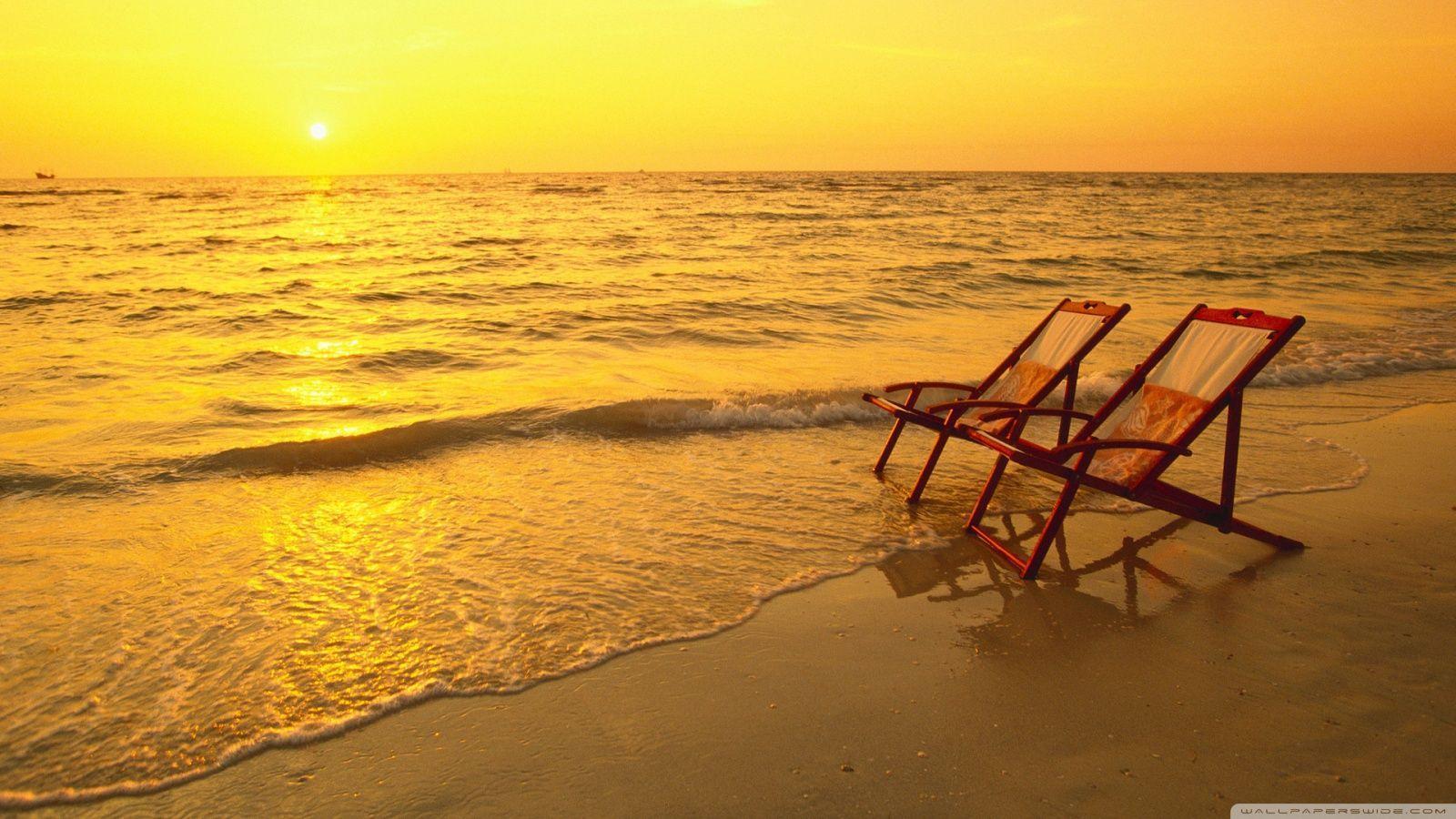 Beach Lounge Chairs HD desktop wallpaper, Widescreen, High