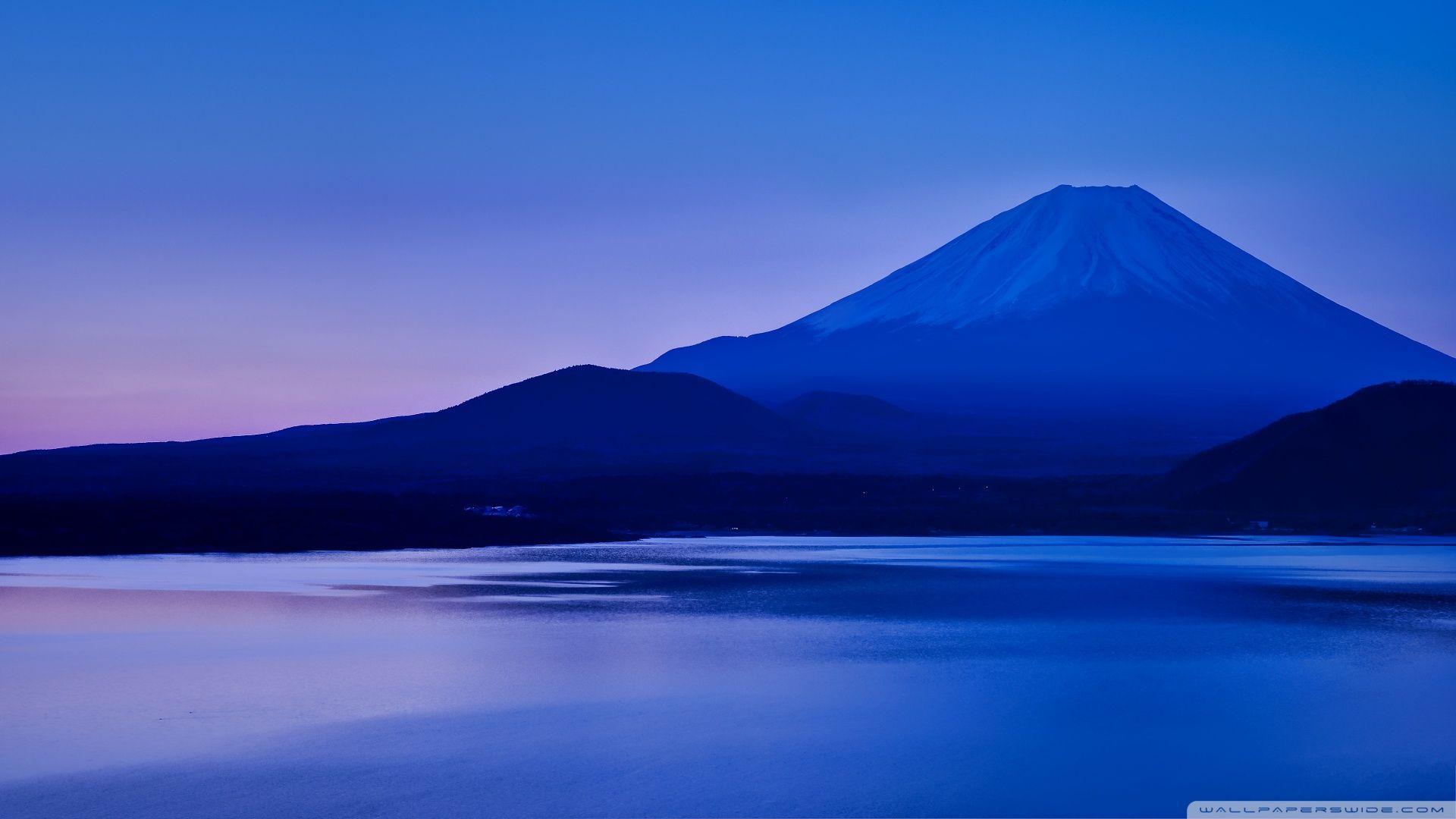Lake Motosu and Mount Fuji HD desktop wallpaper, Widescreen