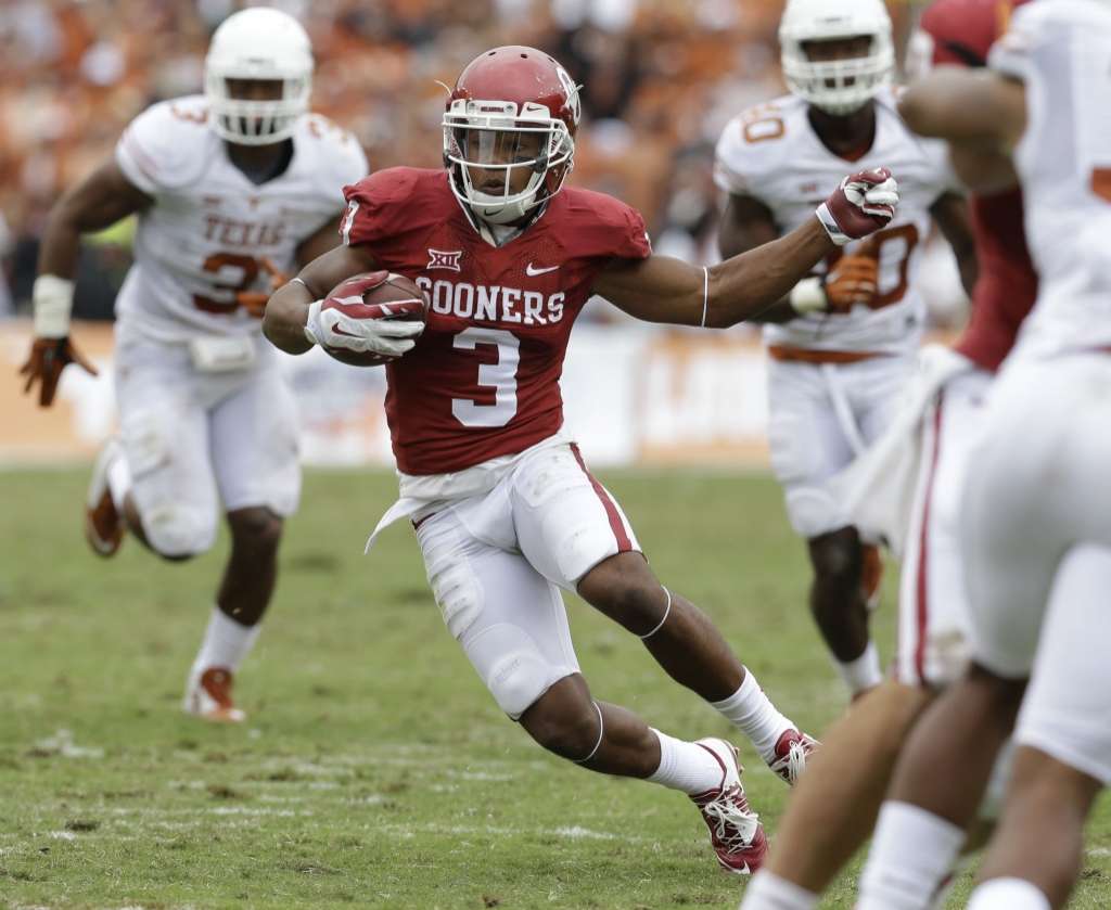 Oklahoma speedster Sterling Shepard works out for Texans
