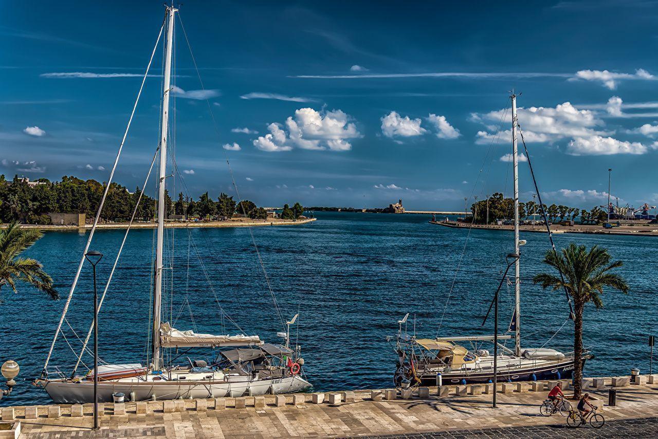 Picture Italy Brindisi Puglia Nature Sky Bay Yacht Sailing Marinas