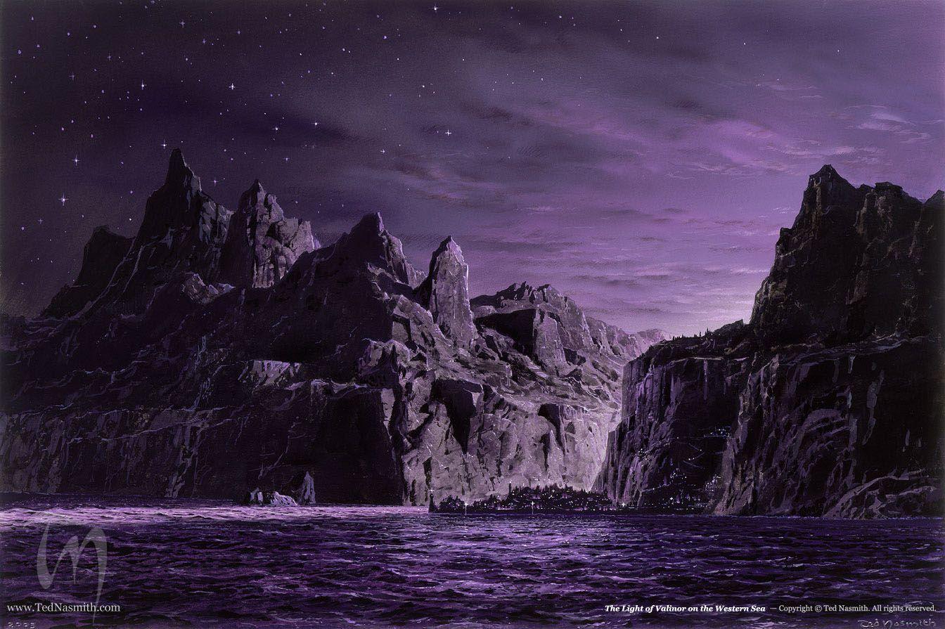 The Light of Valinor on the Western Sea by Ted Nasmith from