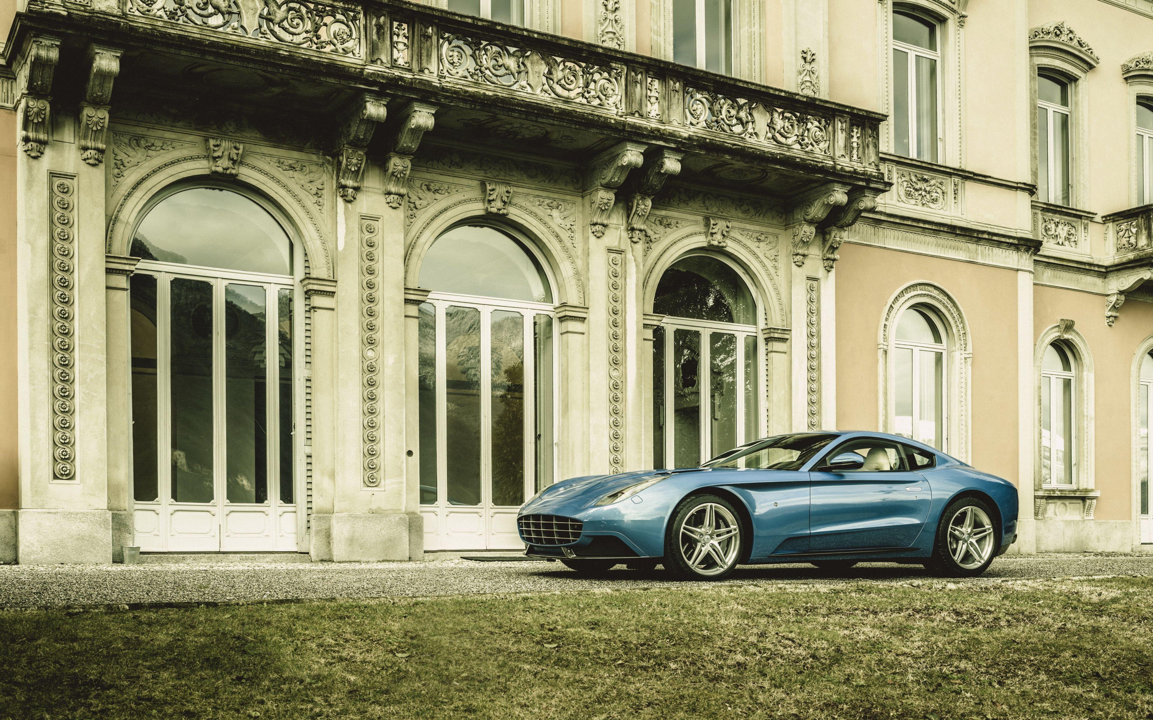 HD Background Ferrari F12 Berlinetta Carrozzeria Blue Wallpaper