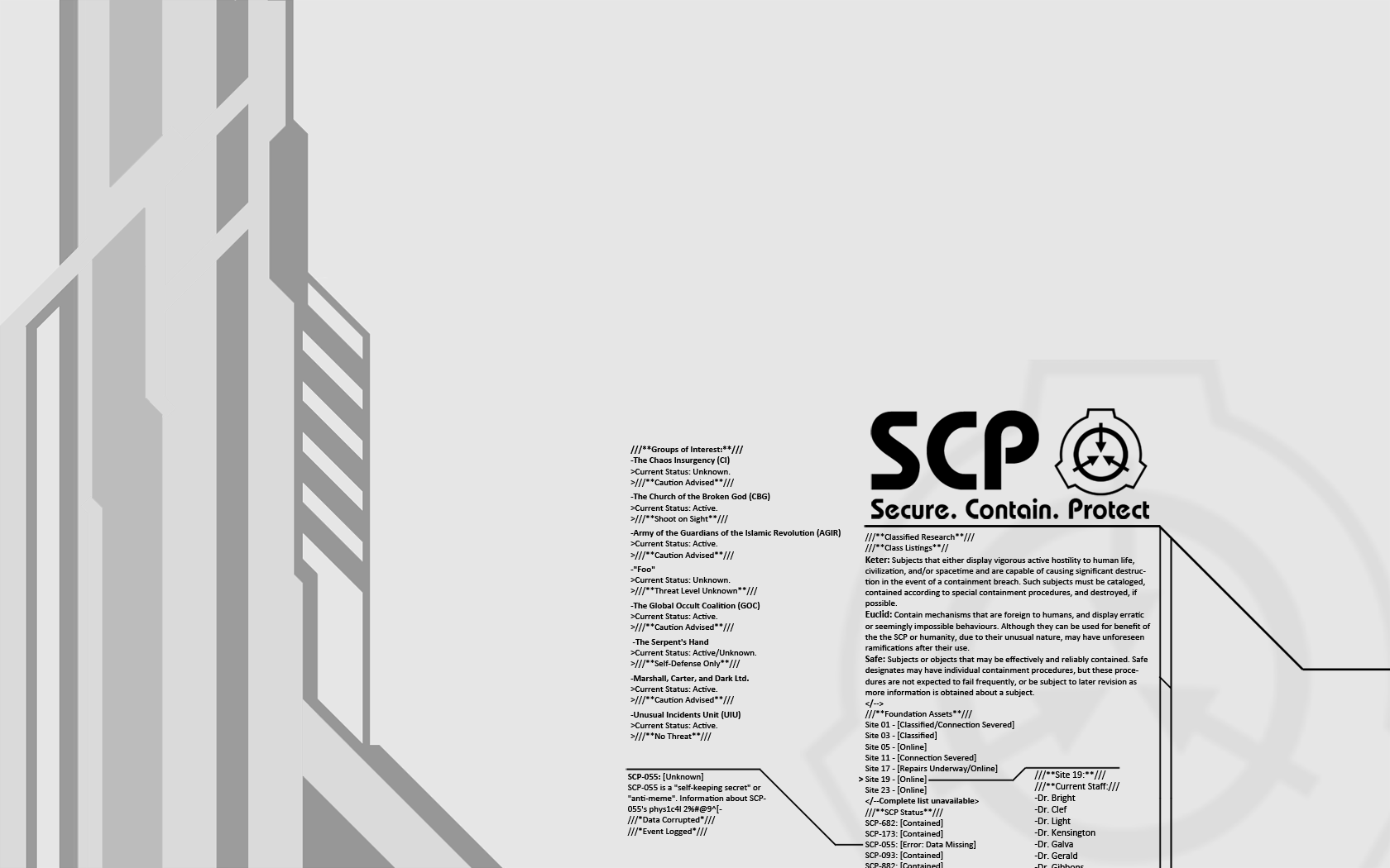 Download free Scp Facility Monochrome Wallpaper 