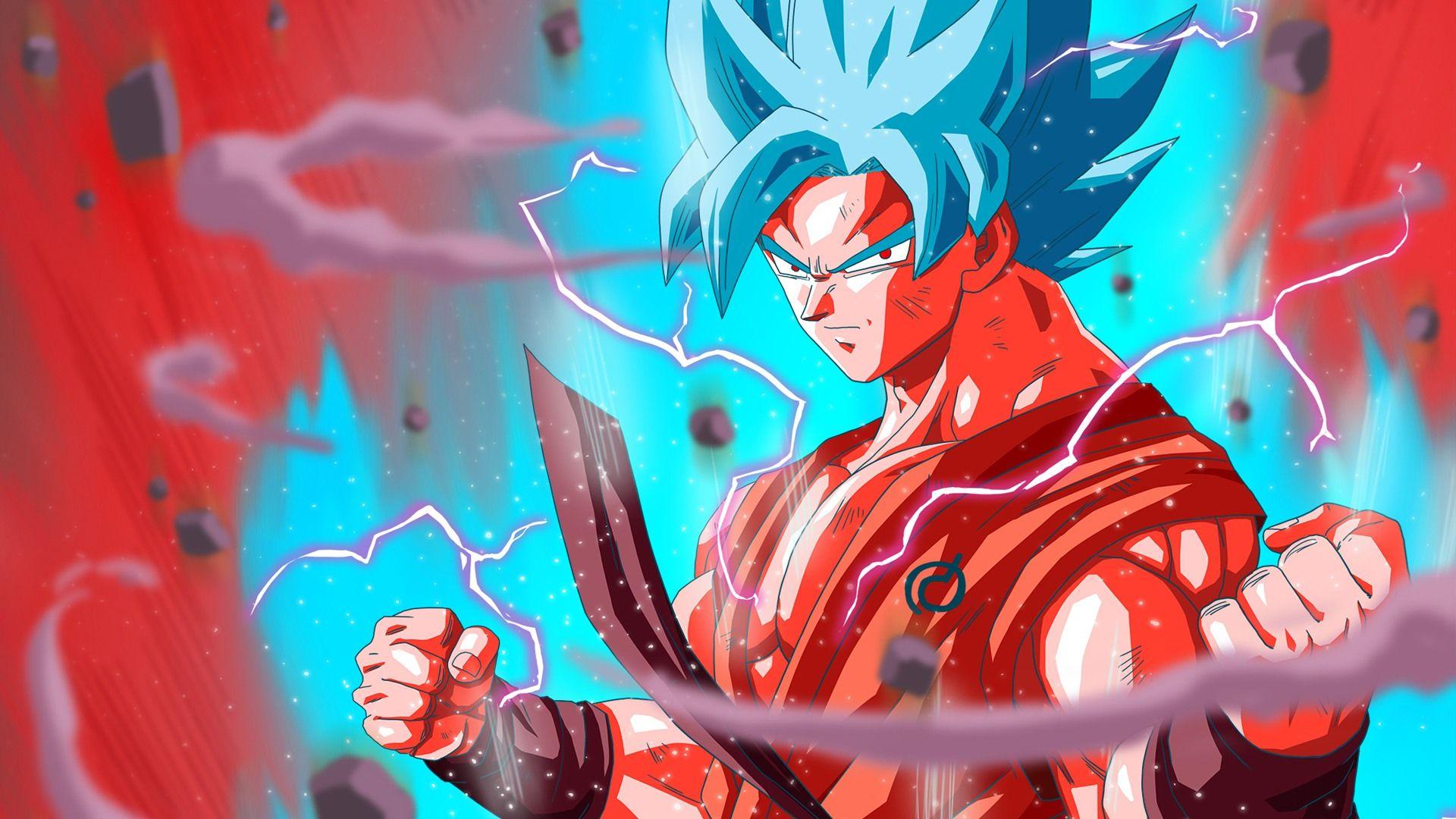 DBS Goku Ssj Dios - Goku ssj blue kaioken x10