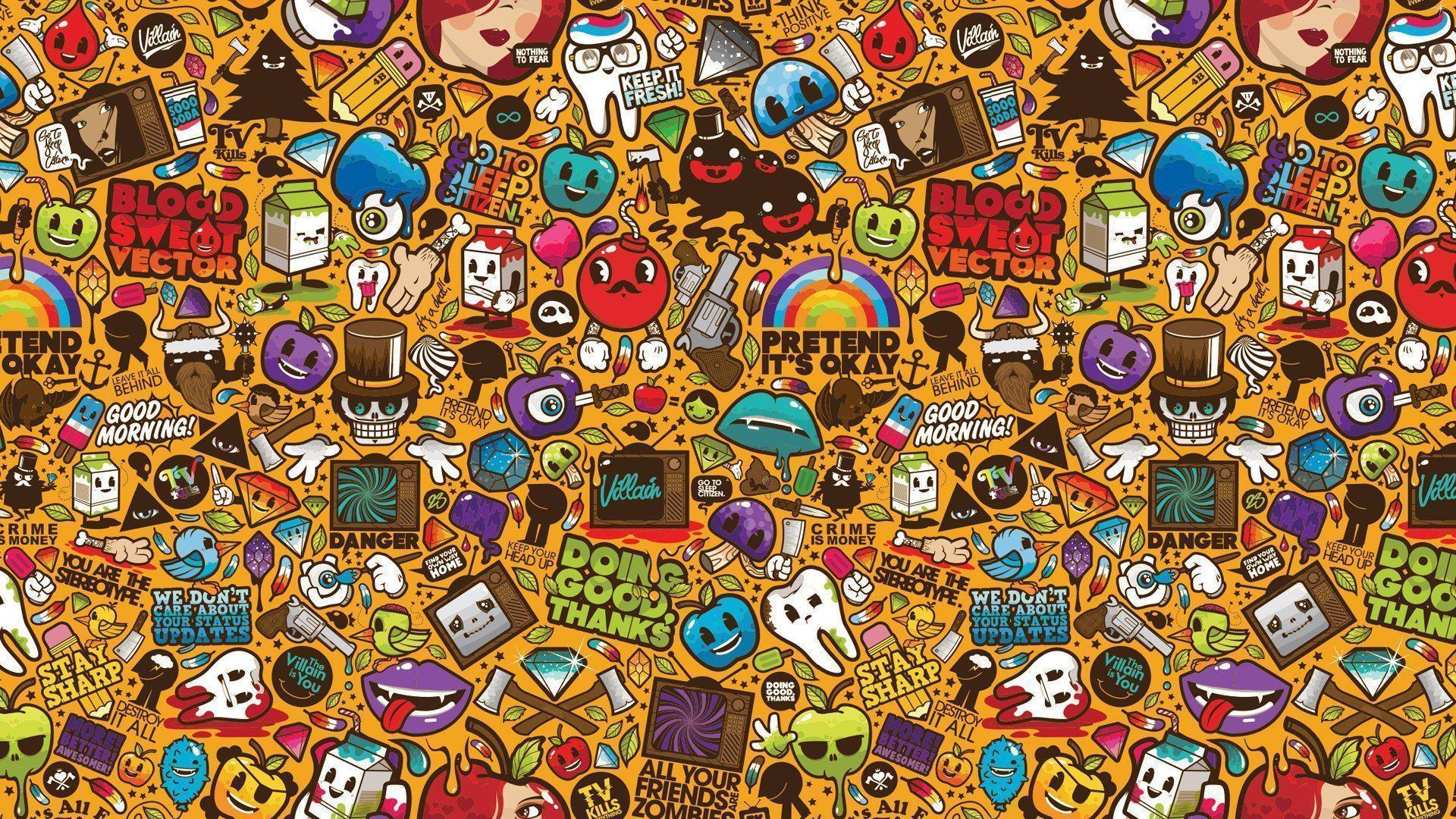 Sticker Bomb HD Wallpaper and Background Image